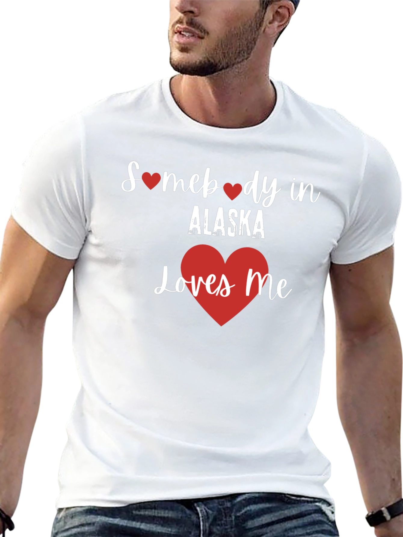 Somebody in Alaska Loves Me Black T-Shirt