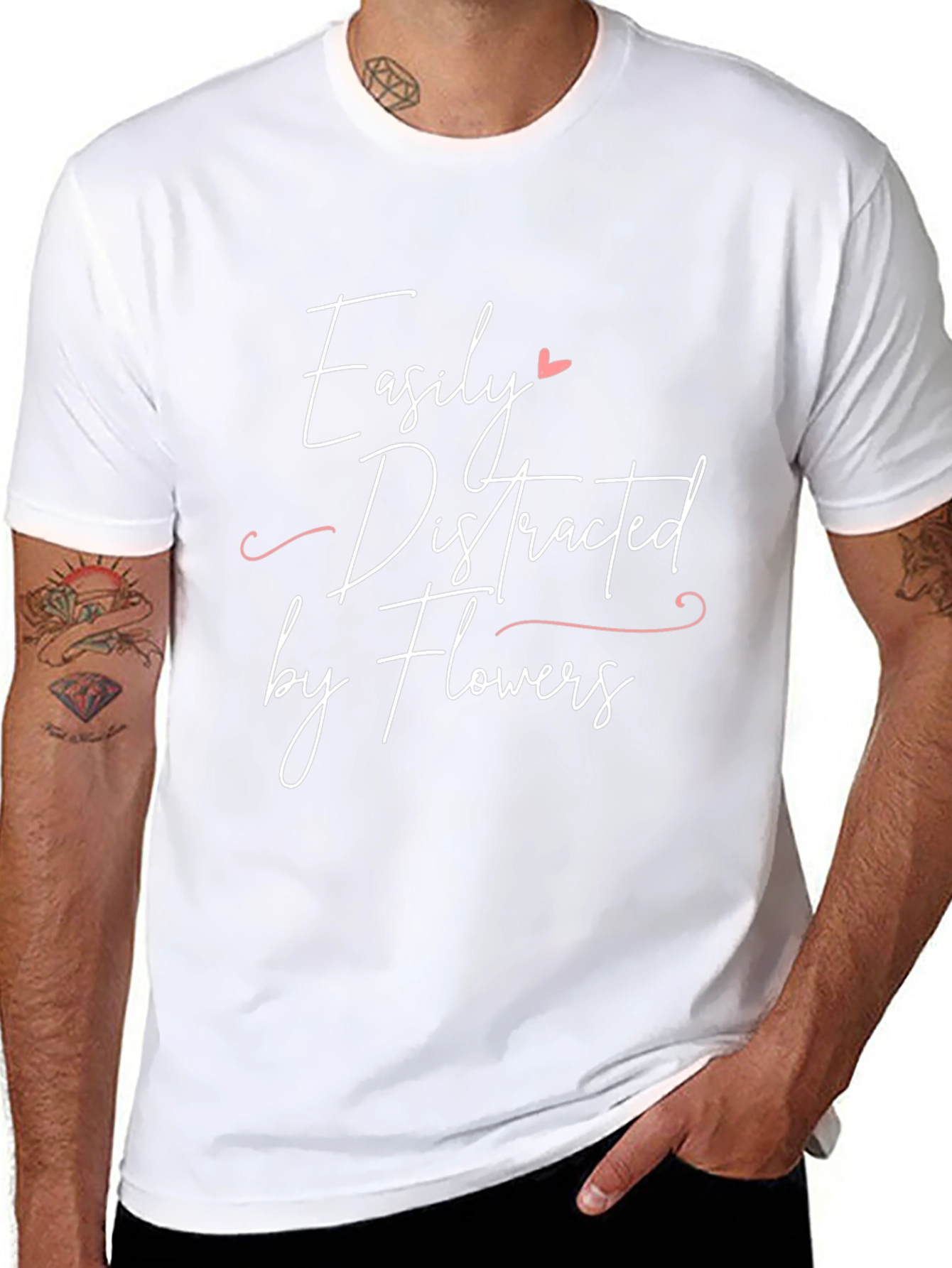 Easily Distracted By Flowers - Graphic Tee