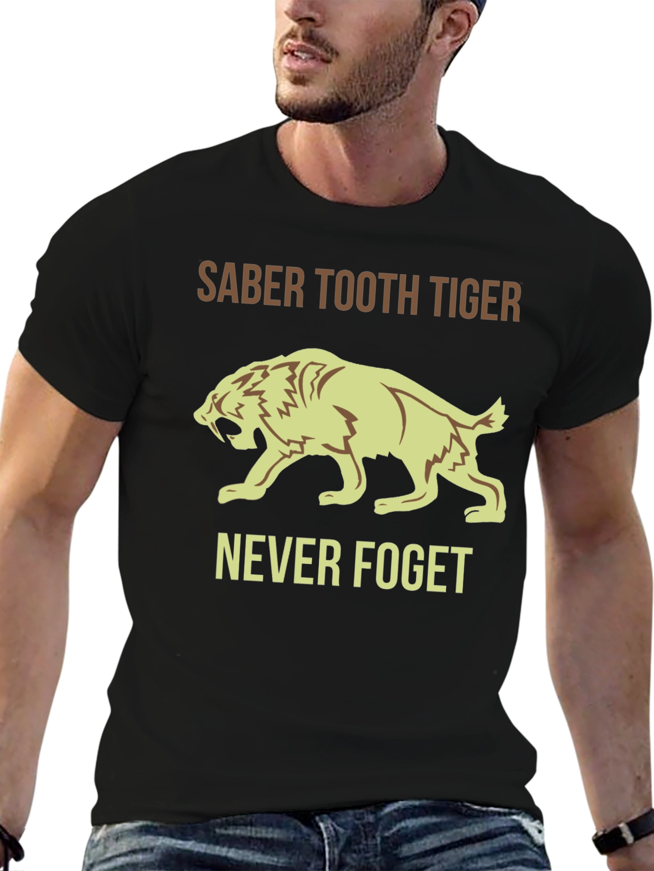 Saber Tooth Tiger Graphic Tee - Never Forget