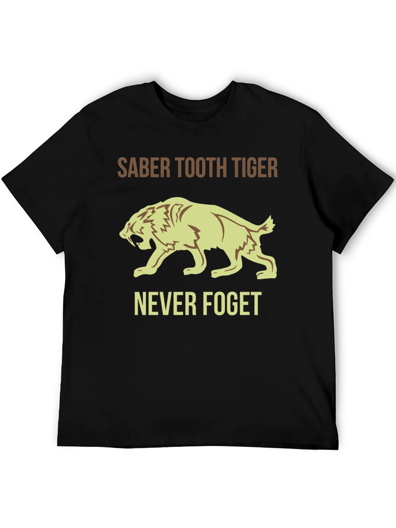 Saber Tooth Tiger Graphic Tee - Never Forget