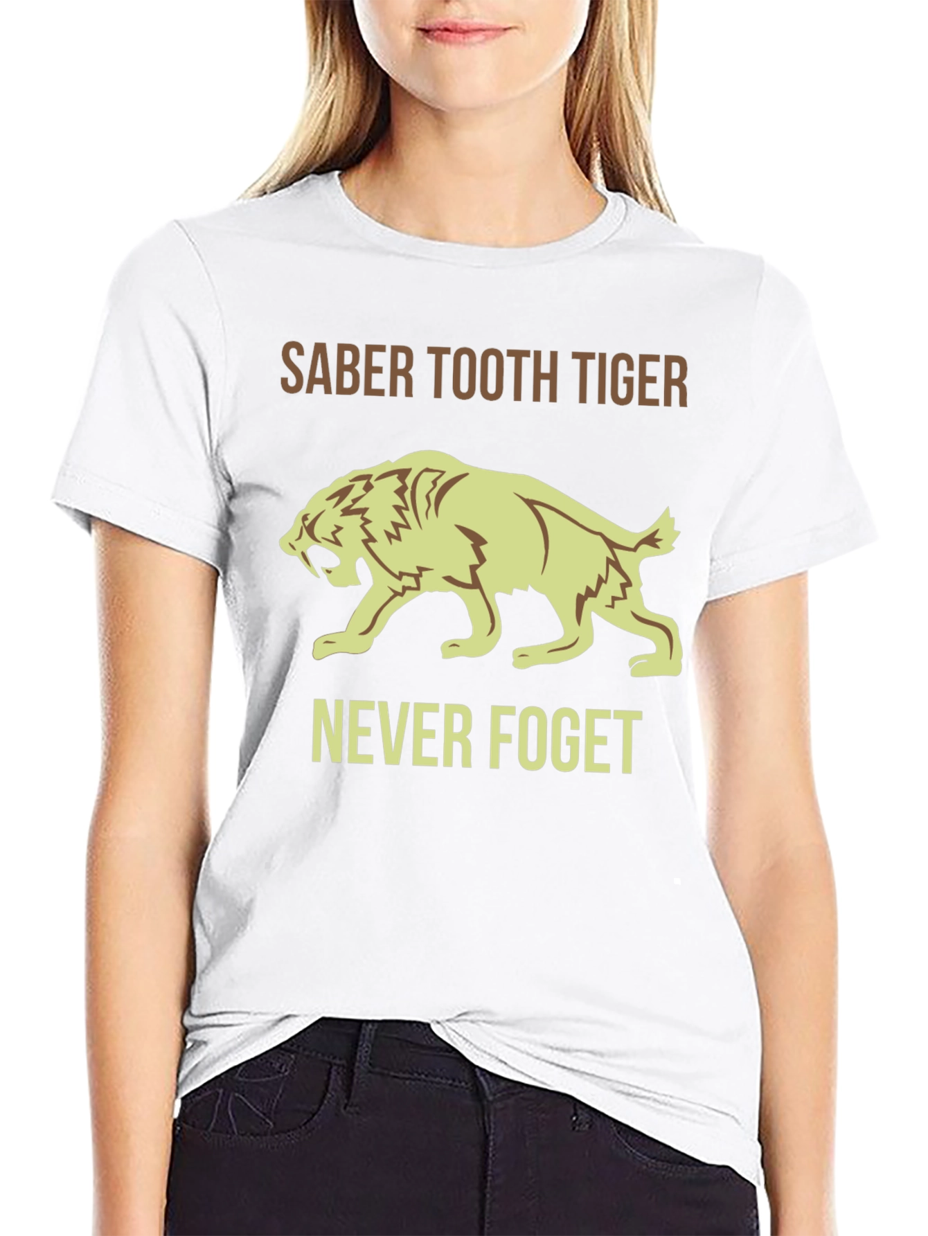 Saber Tooth Tiger Graphic Tee - Never Forget