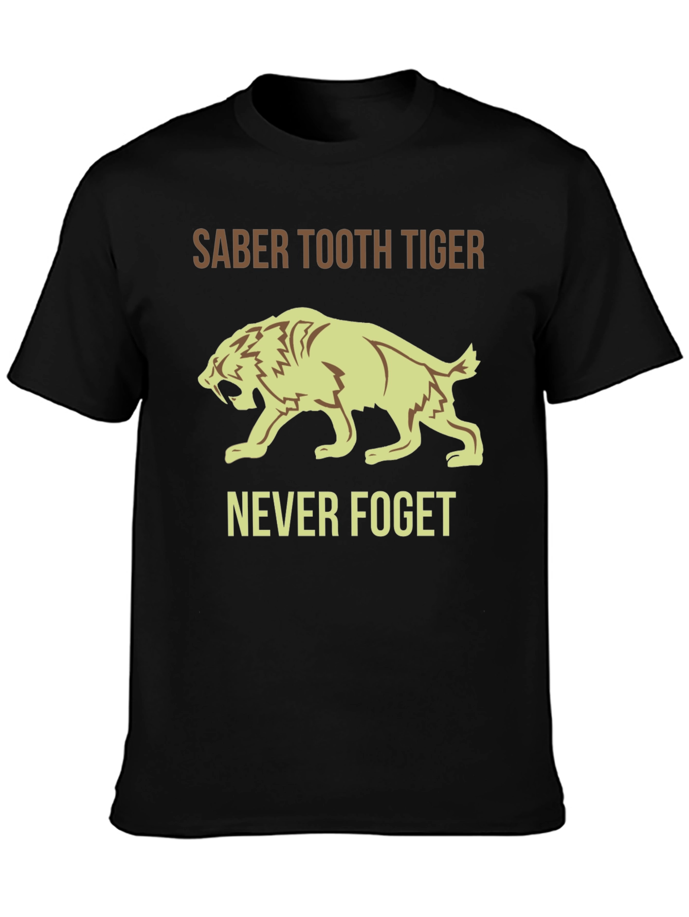 Saber Tooth Tiger Graphic Tee - Never Forget