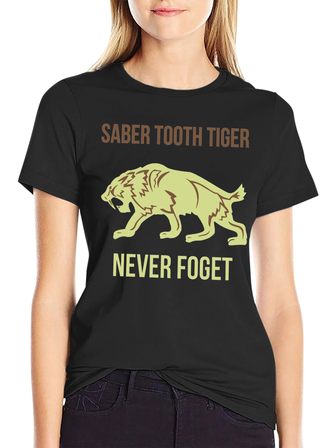Saber Tooth Tiger Graphic Tee - Never Forget