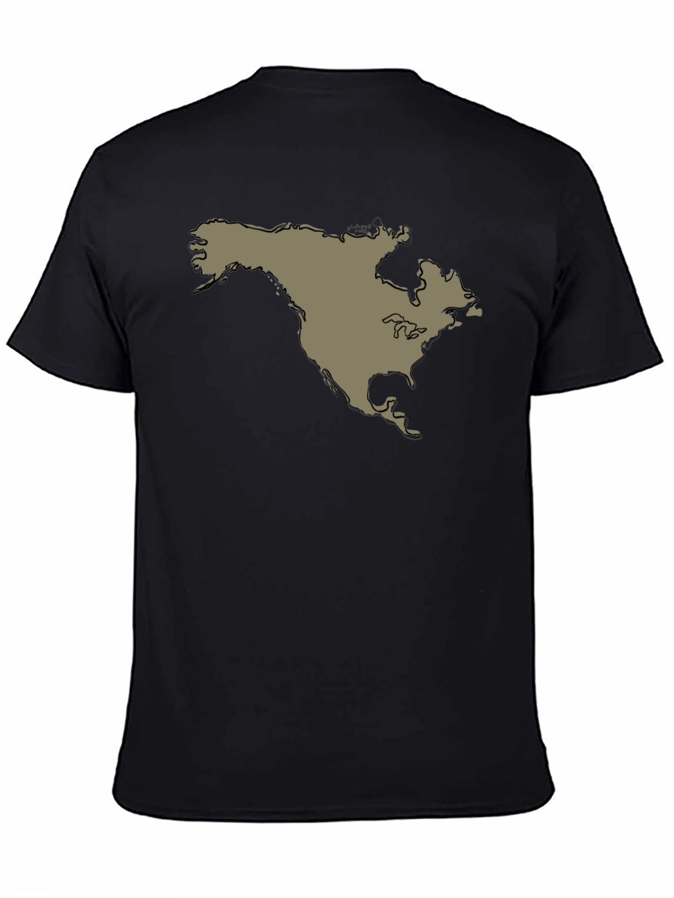 North America Continent Map Graphic Tee