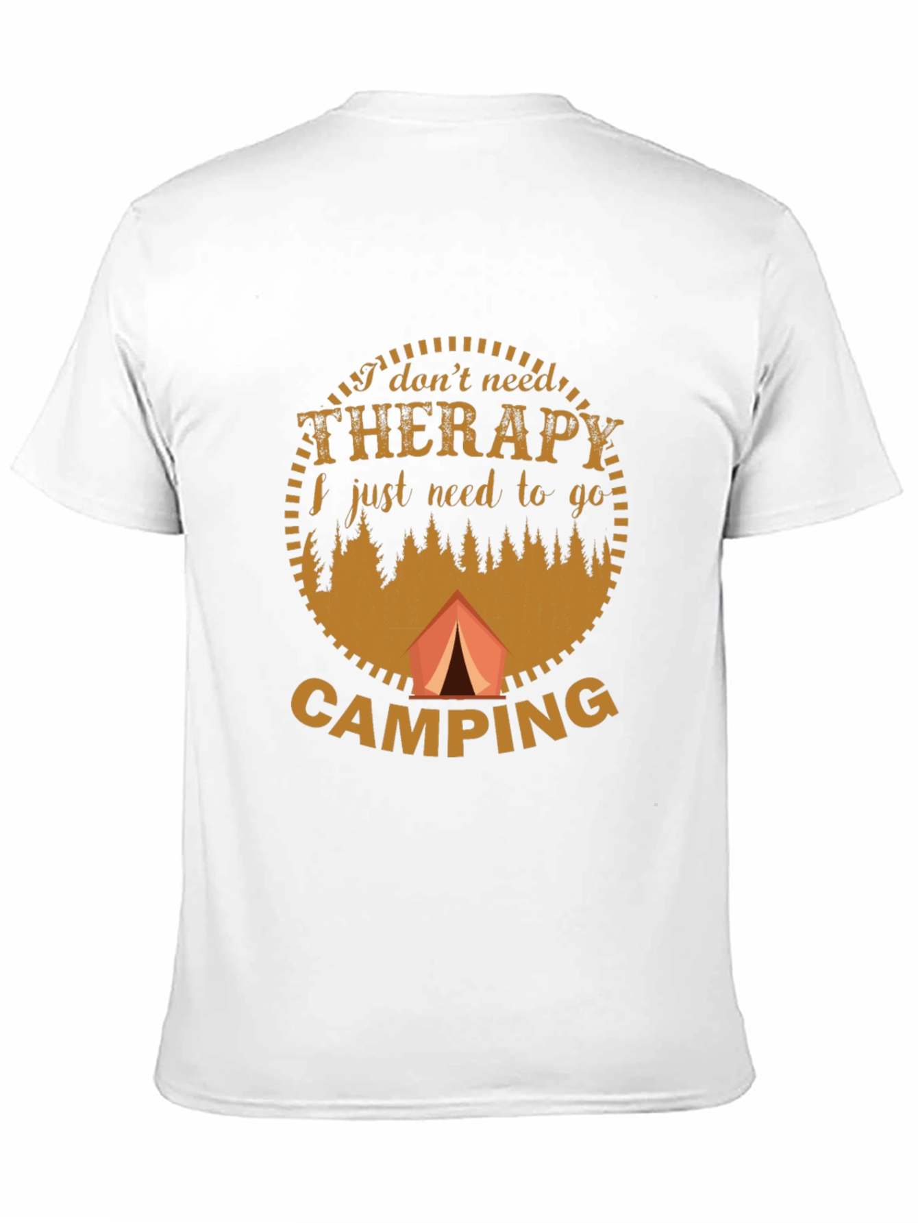 Camping Therapy Graphic T-Shirt - Black