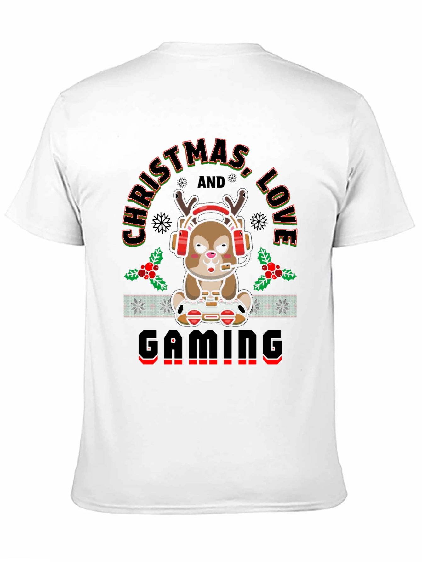 Christmas Love Gaming Deer T-Shirt