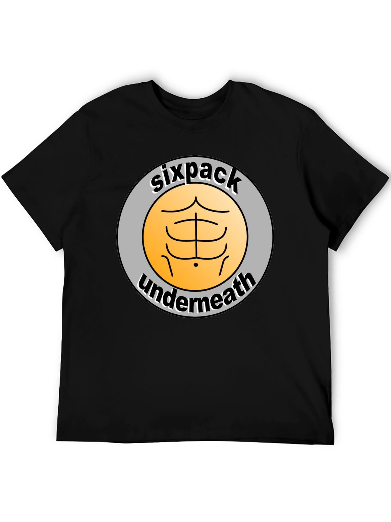 Sixpack Underneath Funny Graphic T-Shirt