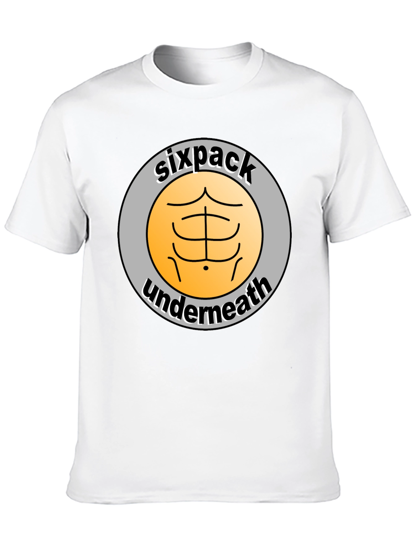 Sixpack Underneath Funny Graphic T-Shirt
