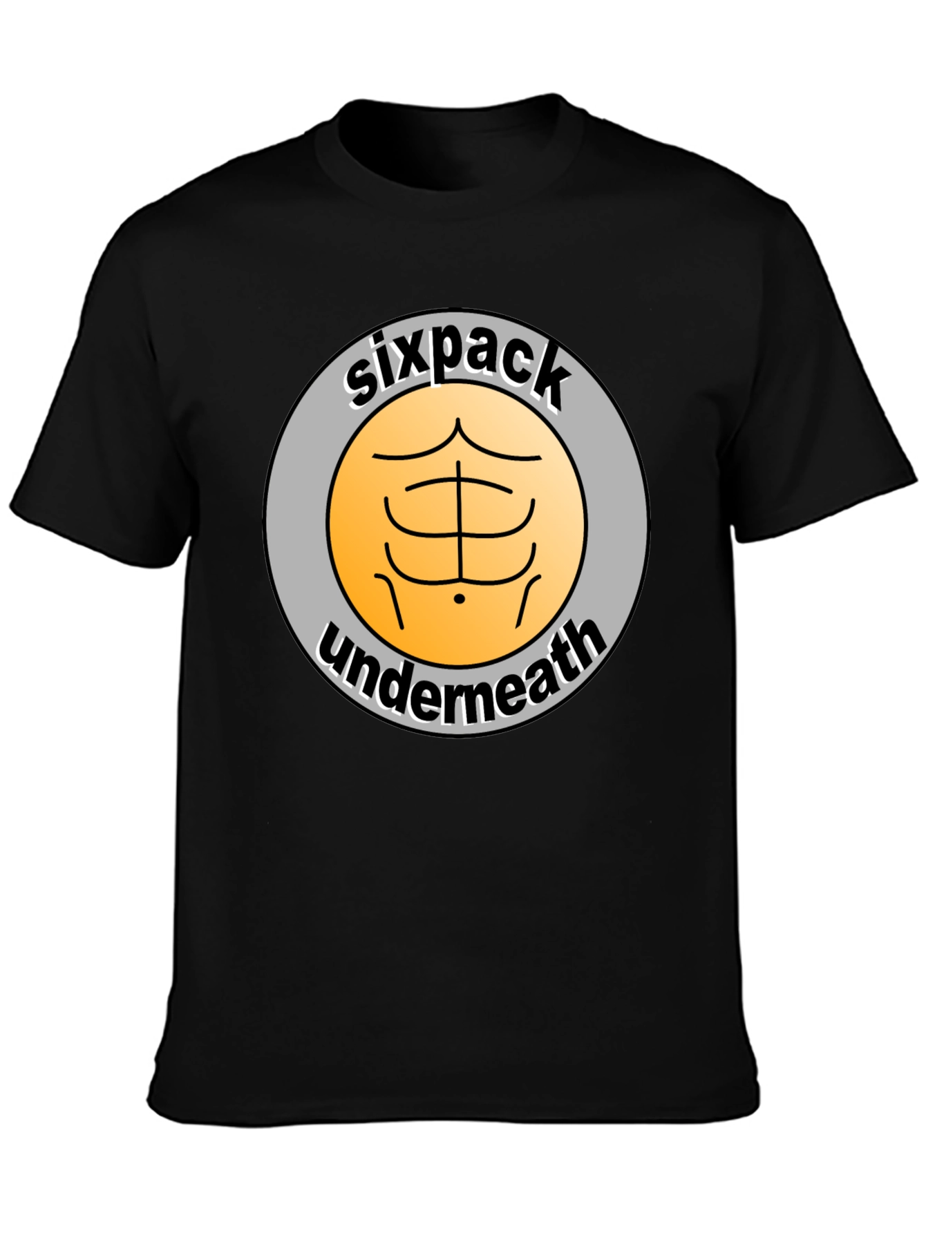 Sixpack Underneath Funny Graphic T-Shirt