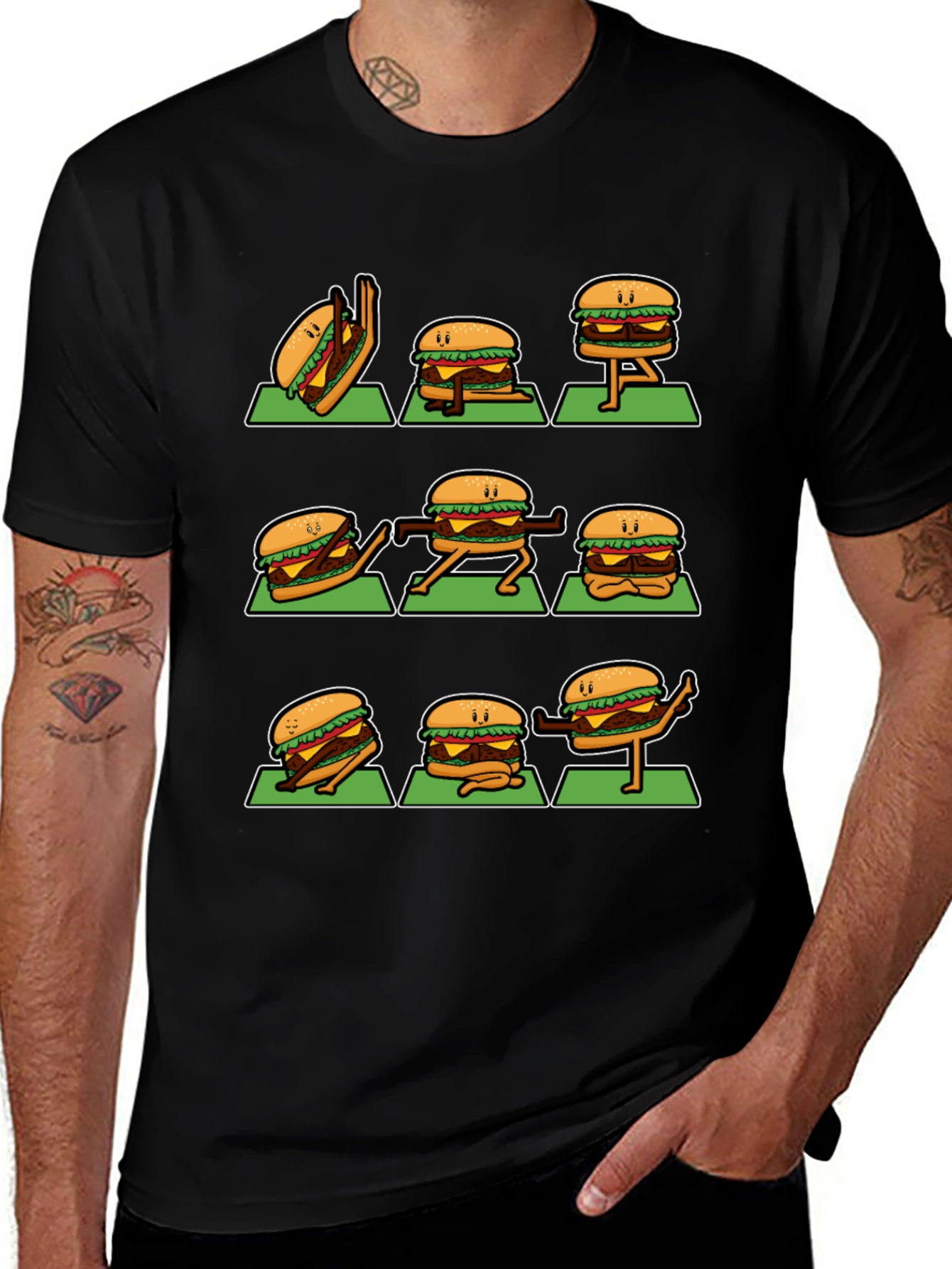 Yoga Burger Graphic Tee - Fun and Stylish!