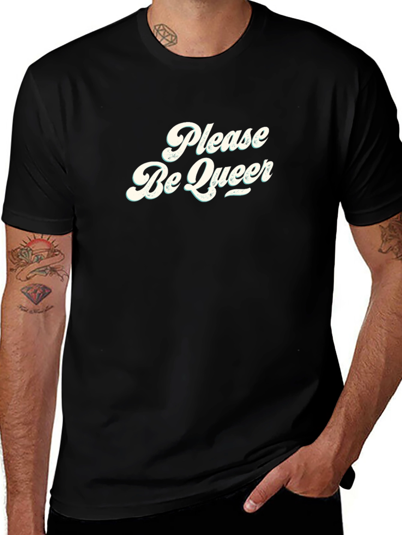 Please Be Queer Tee - Stylish Comfort
