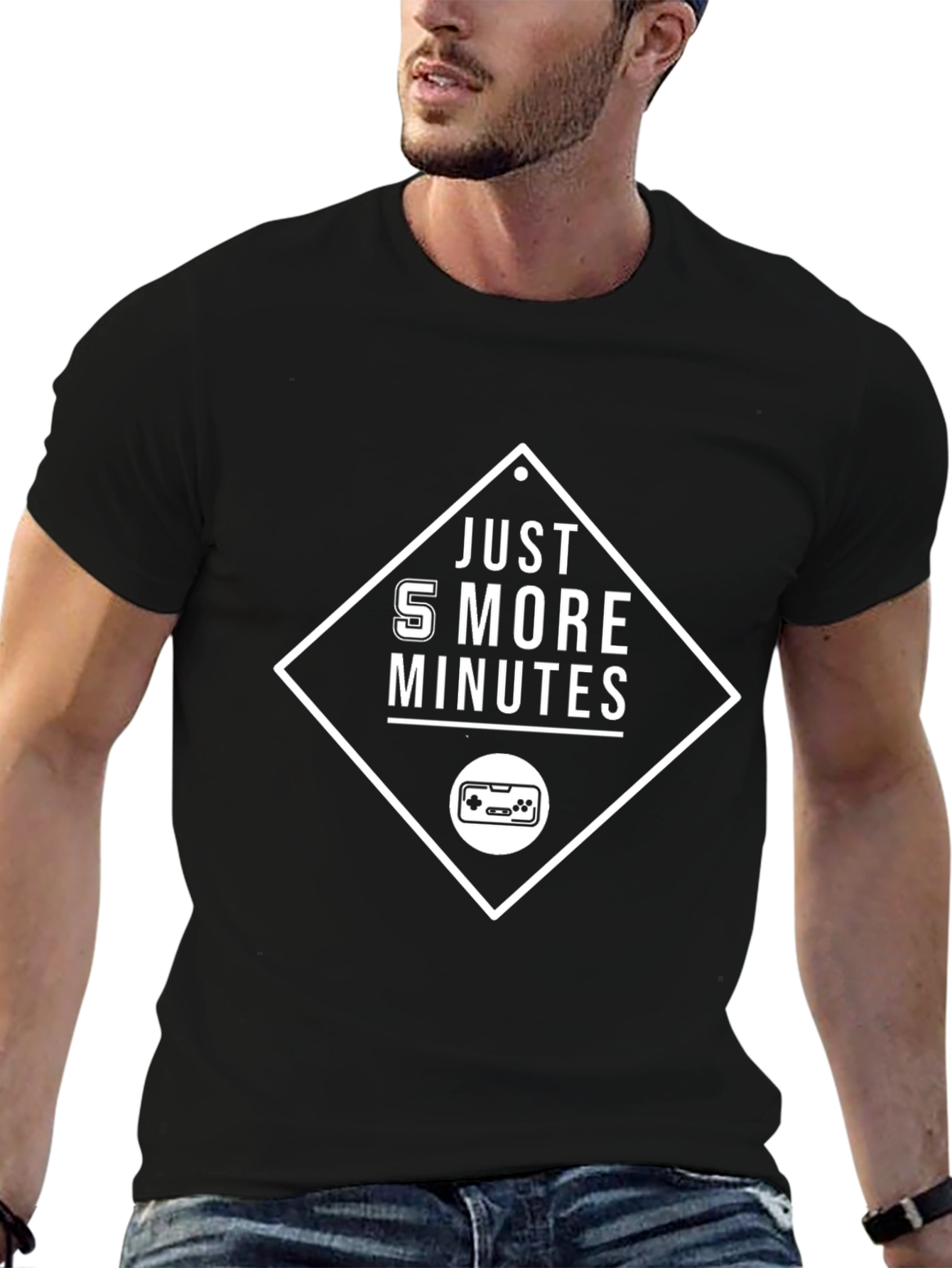 Just 5 More Minutes Gaming T-Shirt - Black