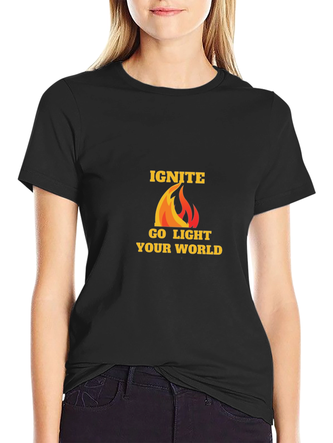 Ignite Go Light Your World Black T-Shirt