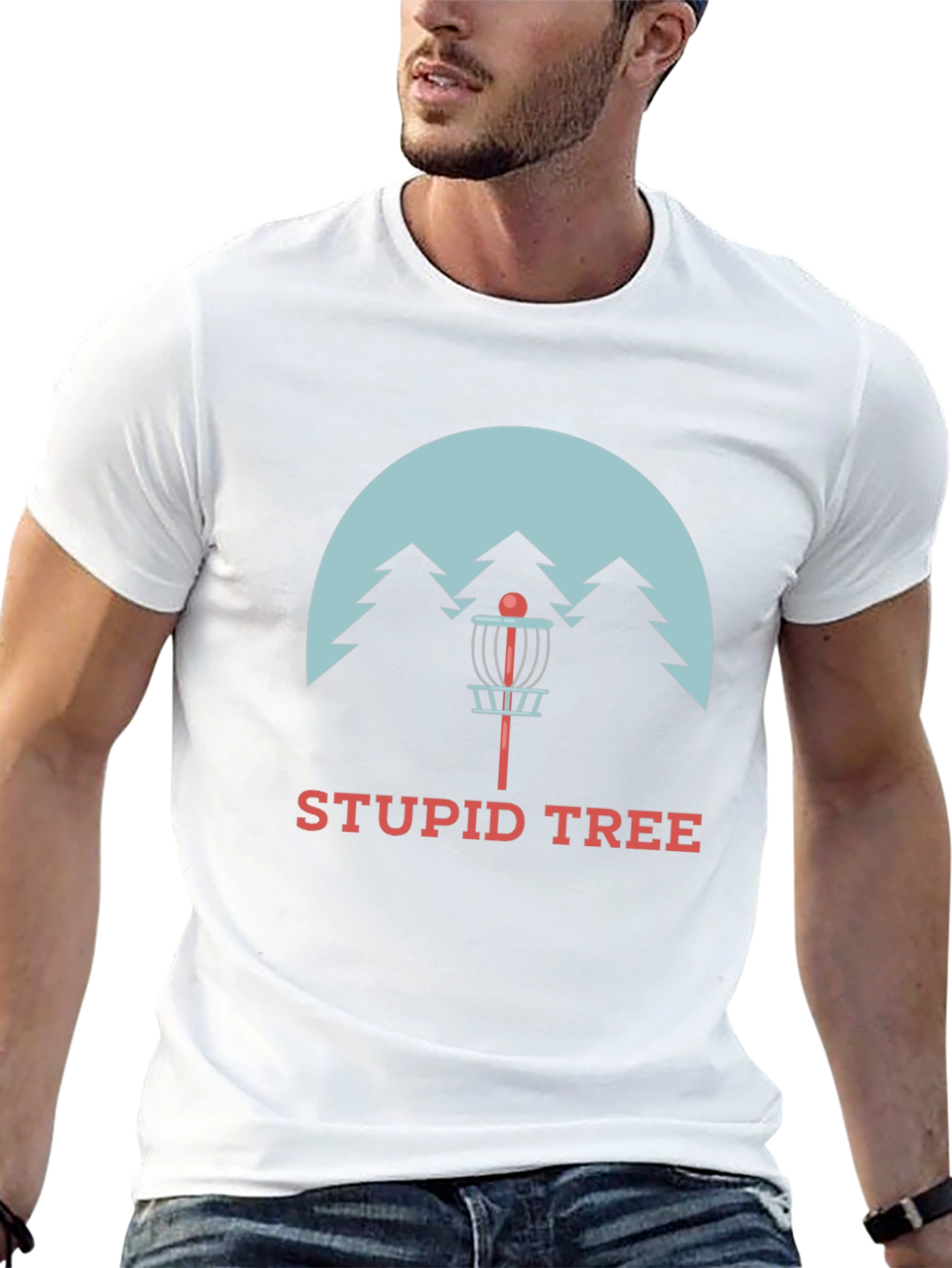 Stupid Tree Disc Golf T-Shirt - Black Cotton Tee