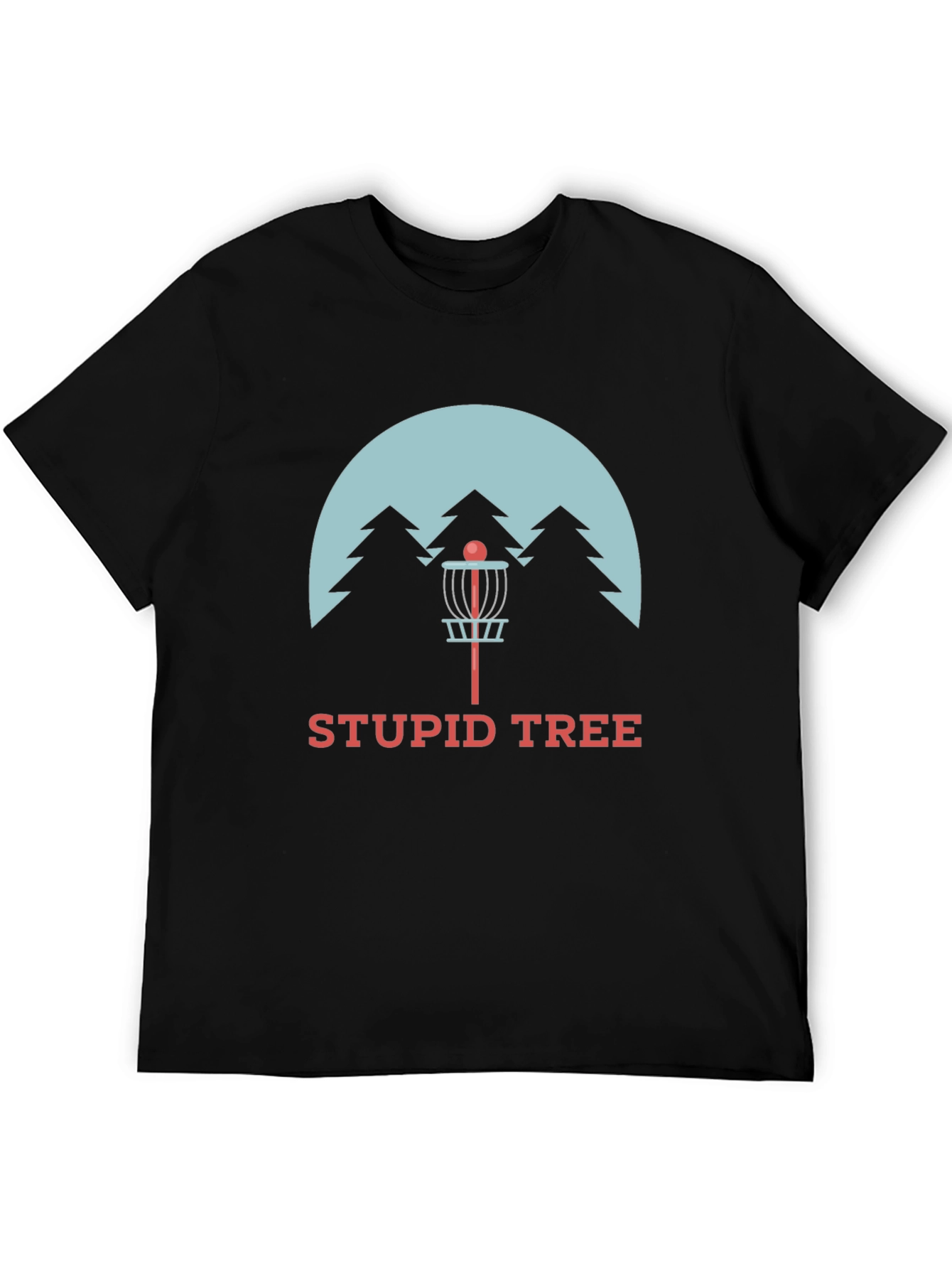 Stupid Tree Disc Golf T-Shirt - Black Cotton Tee