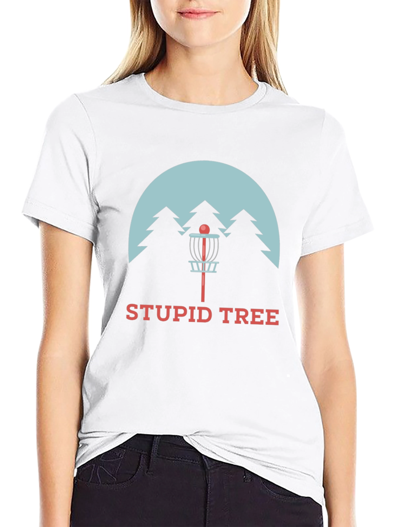 Stupid Tree Disc Golf T-Shirt - Black Cotton Tee