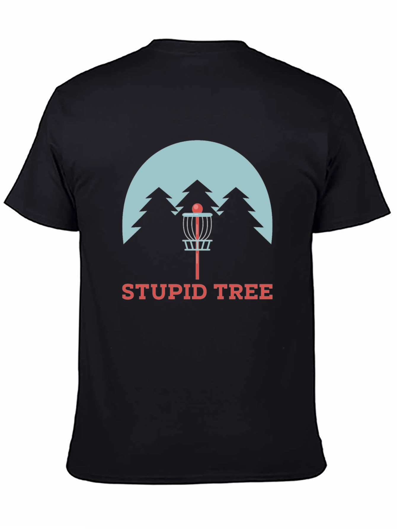 Stupid Tree Disc Golf T-Shirt - Black Cotton Tee