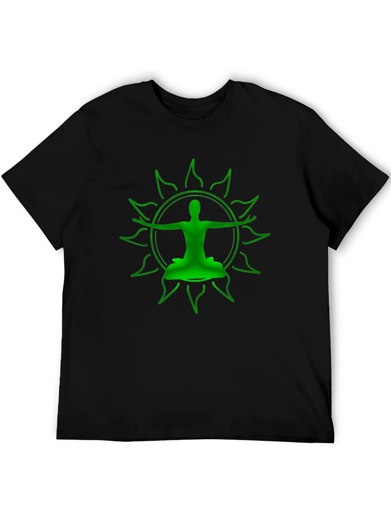 Green Yoga Silhouette Graphic Tee