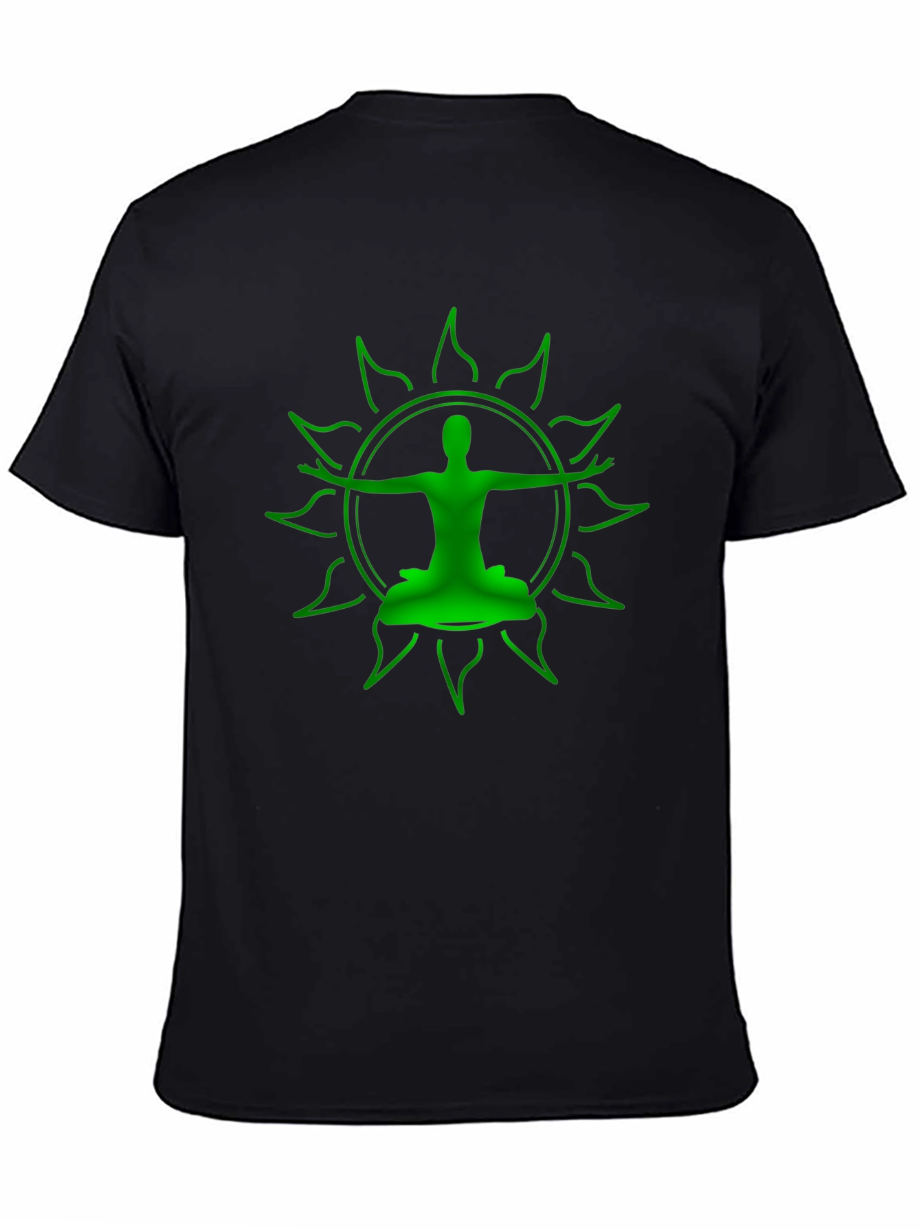 Green Yoga Silhouette Graphic Tee