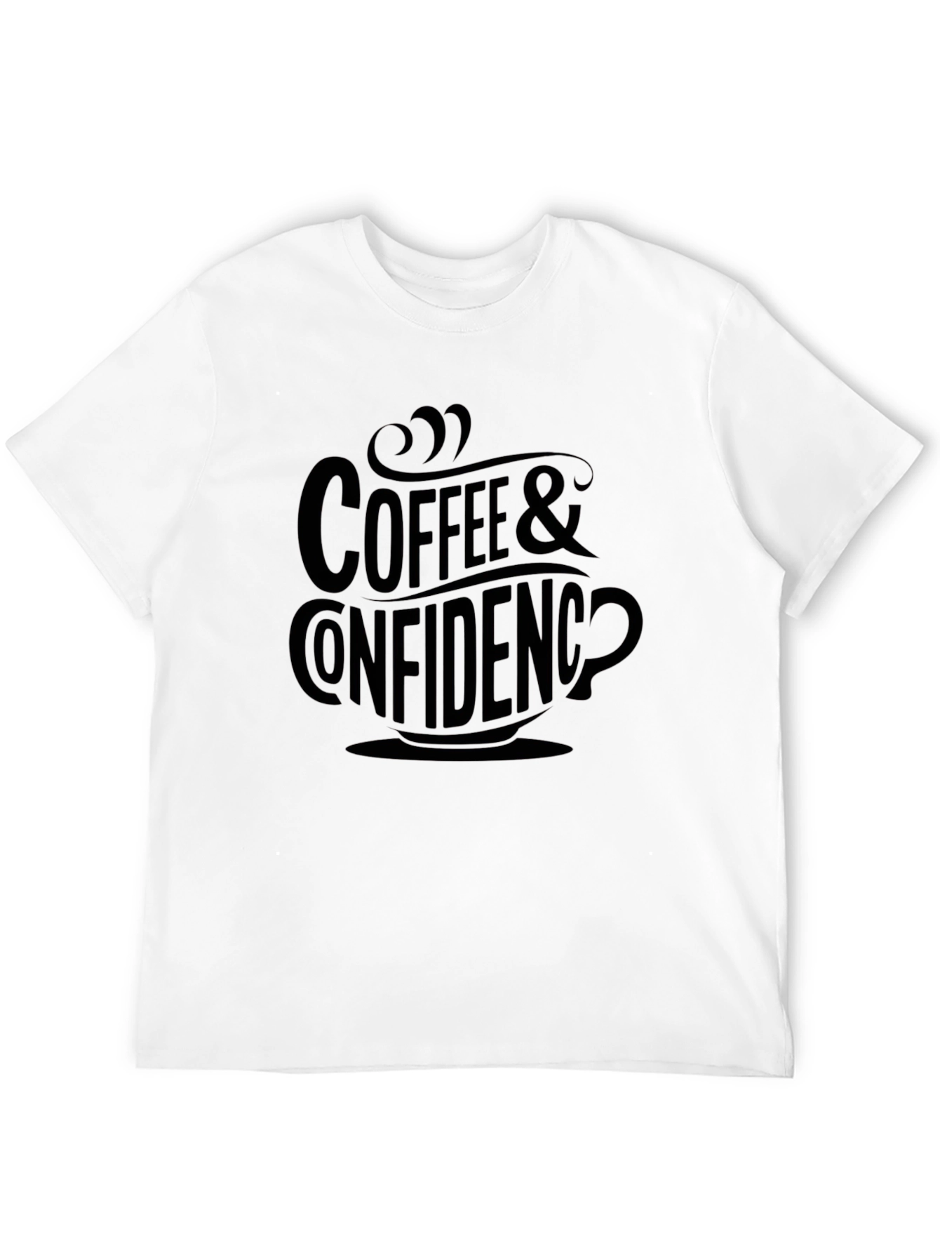 Coffee & Confidence Black Graphic T-Shirt