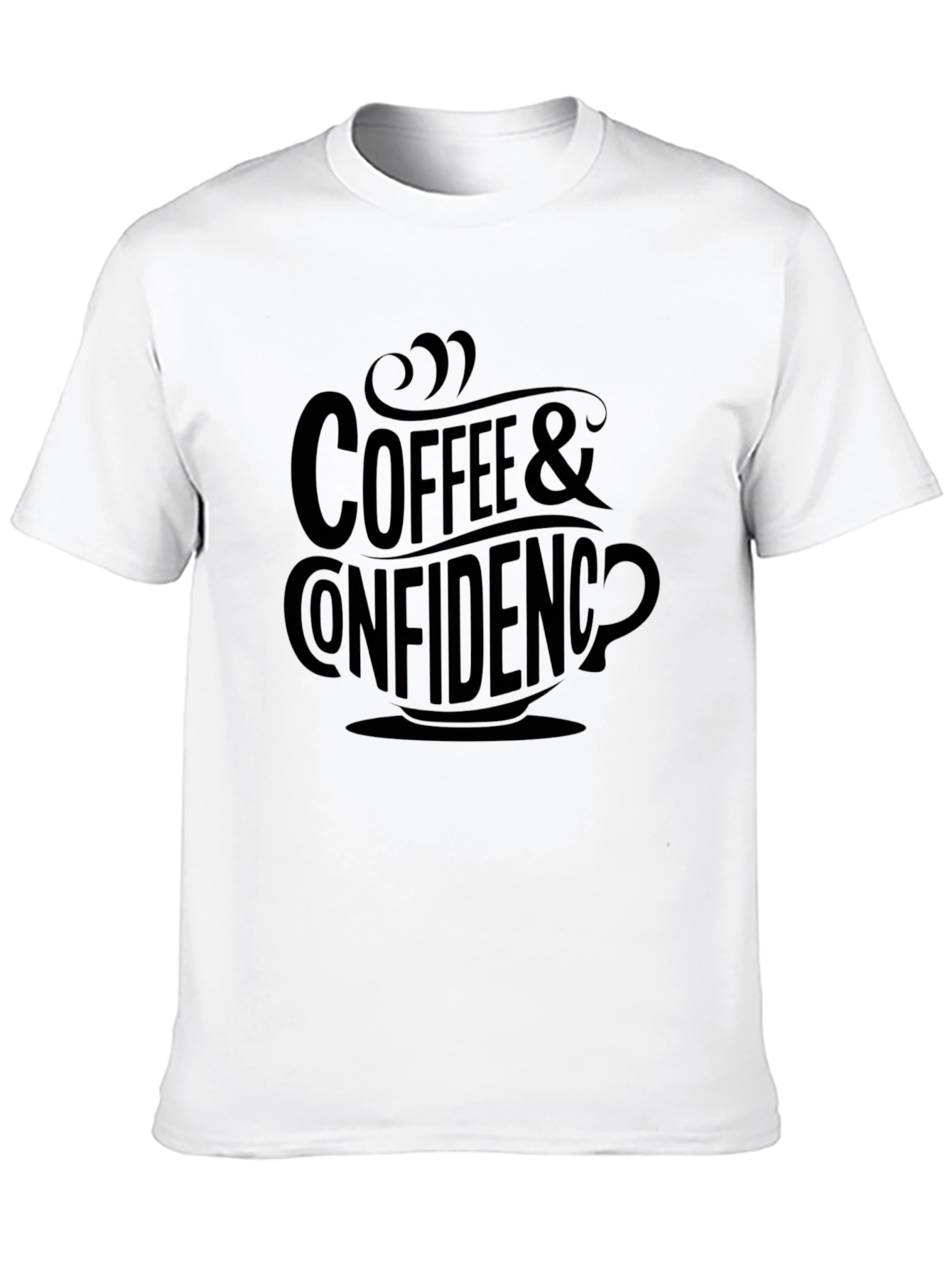 Coffee & Confidence Black Graphic T-Shirt