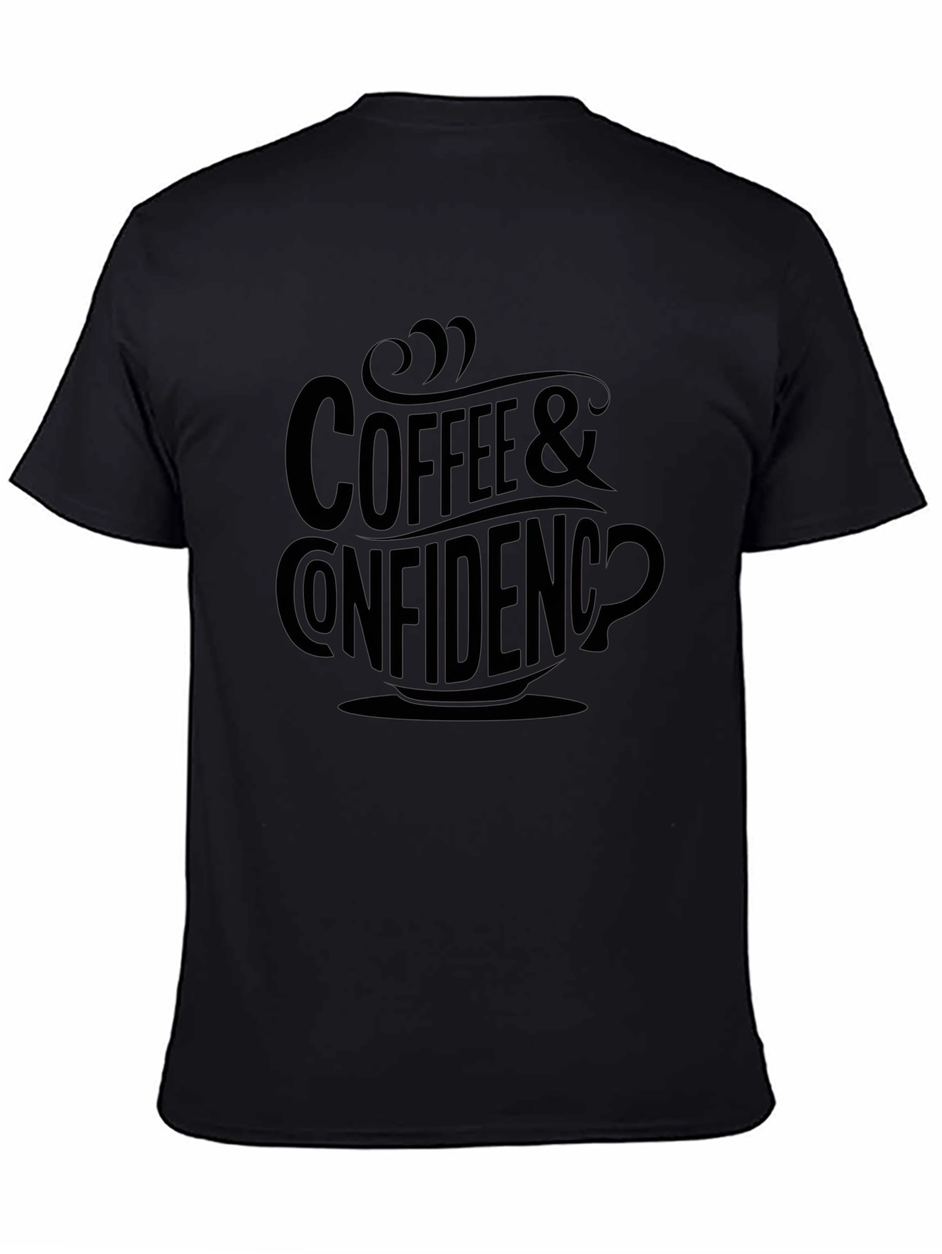 Coffee & Confidence Black Graphic T-Shirt