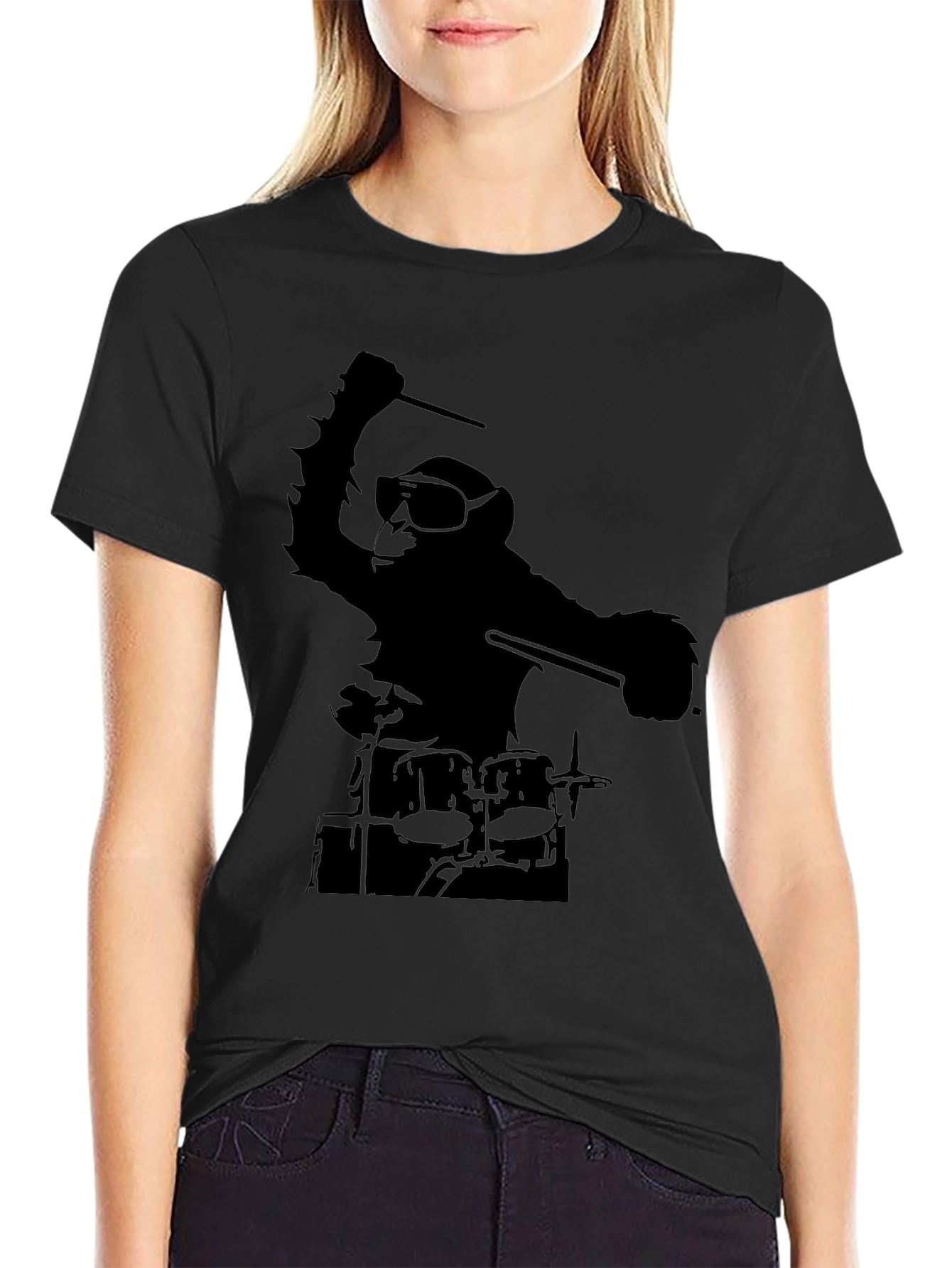 Monkey Drummer Graphic Tee