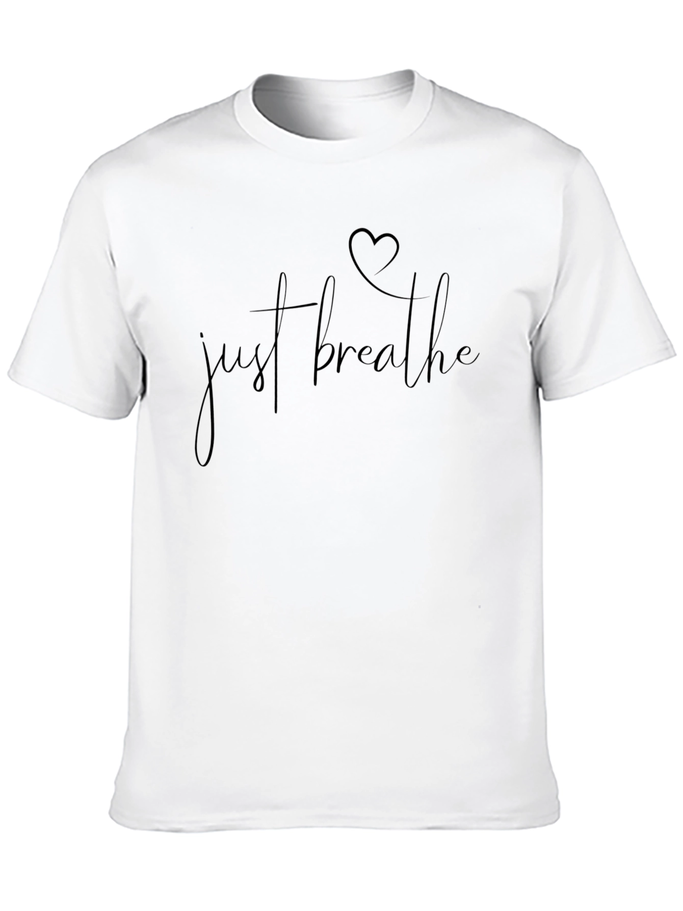 Just Breathe T-Shirt - Heart Graphic Tee