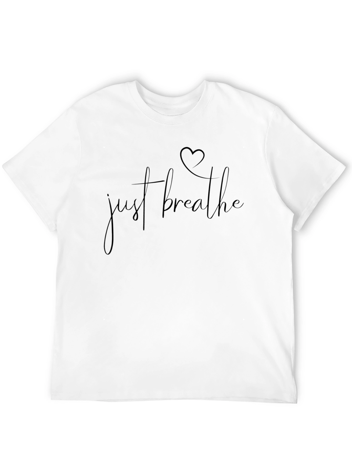 Just Breathe T-Shirt - Heart Graphic Tee