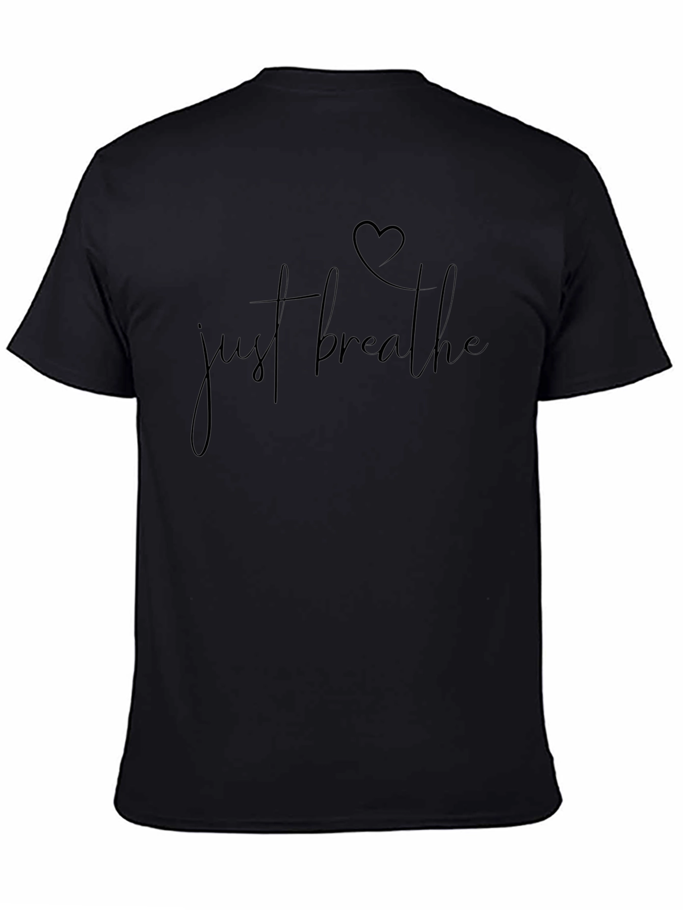 Just Breathe T-Shirt - Heart Graphic Tee
