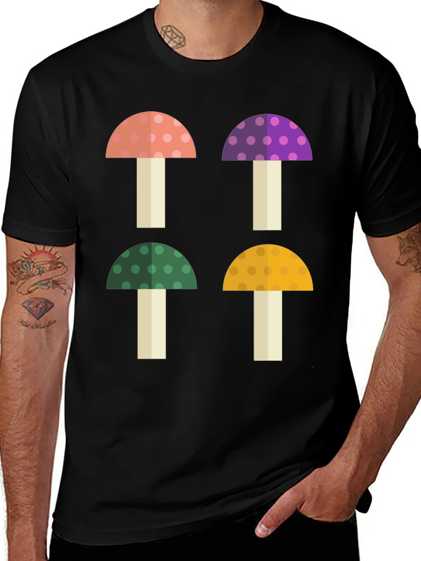 Funky Mushroom Graphic Tee