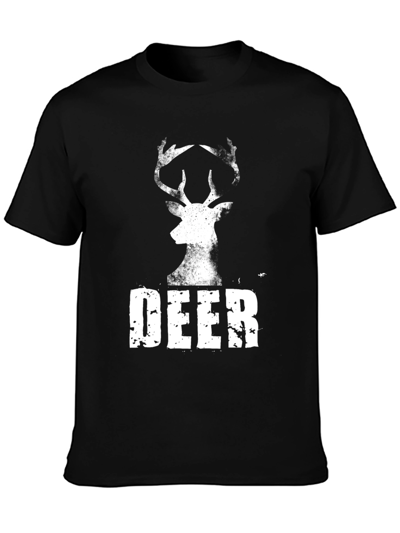 Deer Graphic Tee - Mens Black T-Shirt