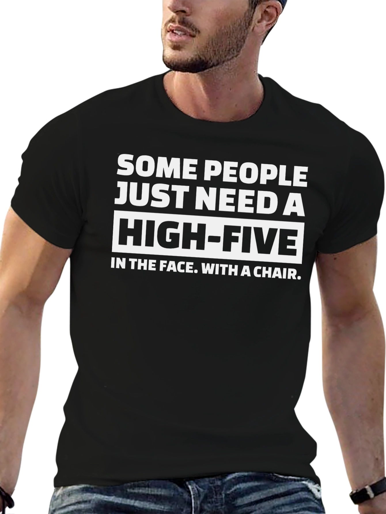 Funny High-Five in The Face Graphic T-Shirt