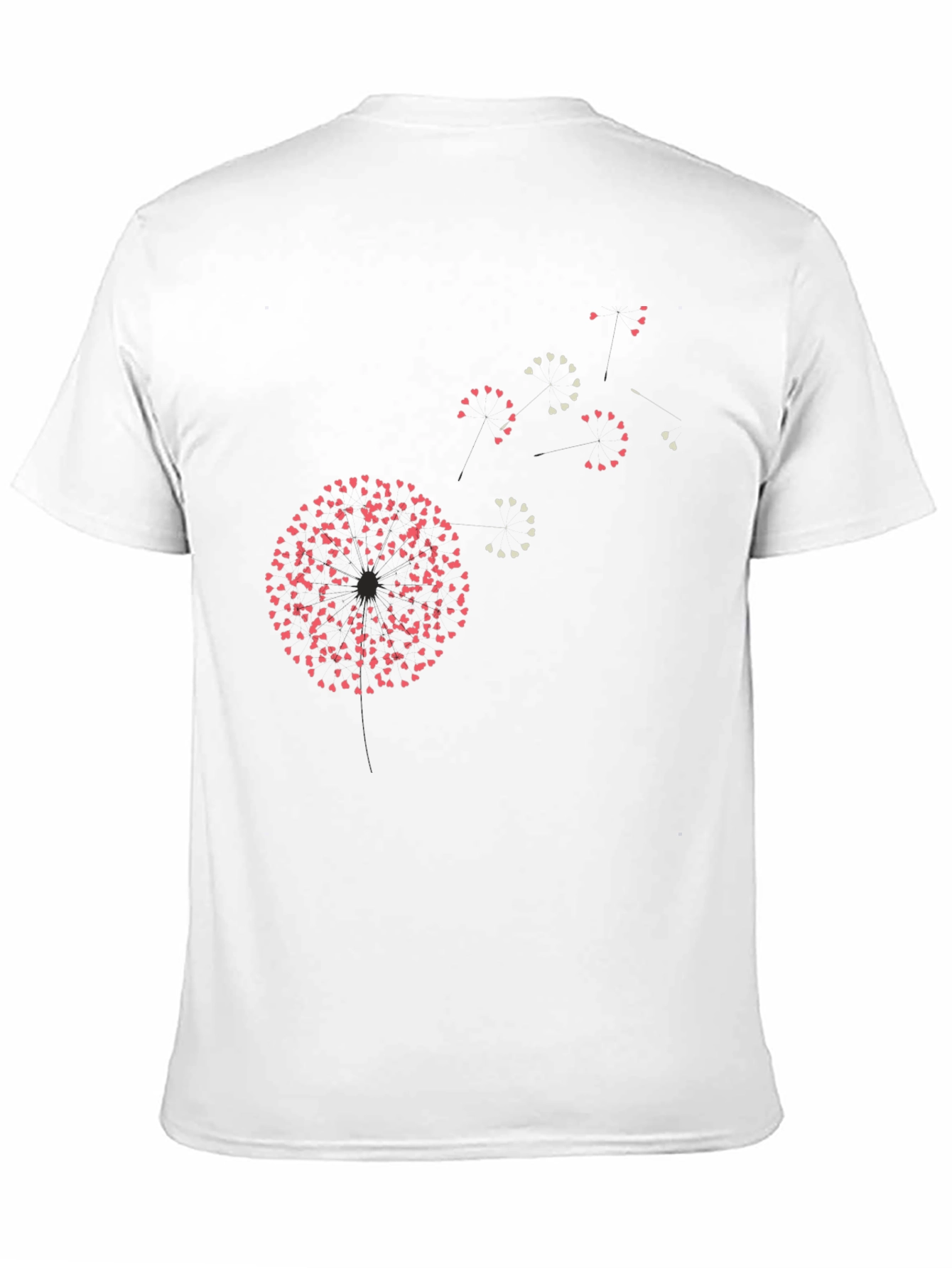 Heart Dandelion Black Graphic Tee