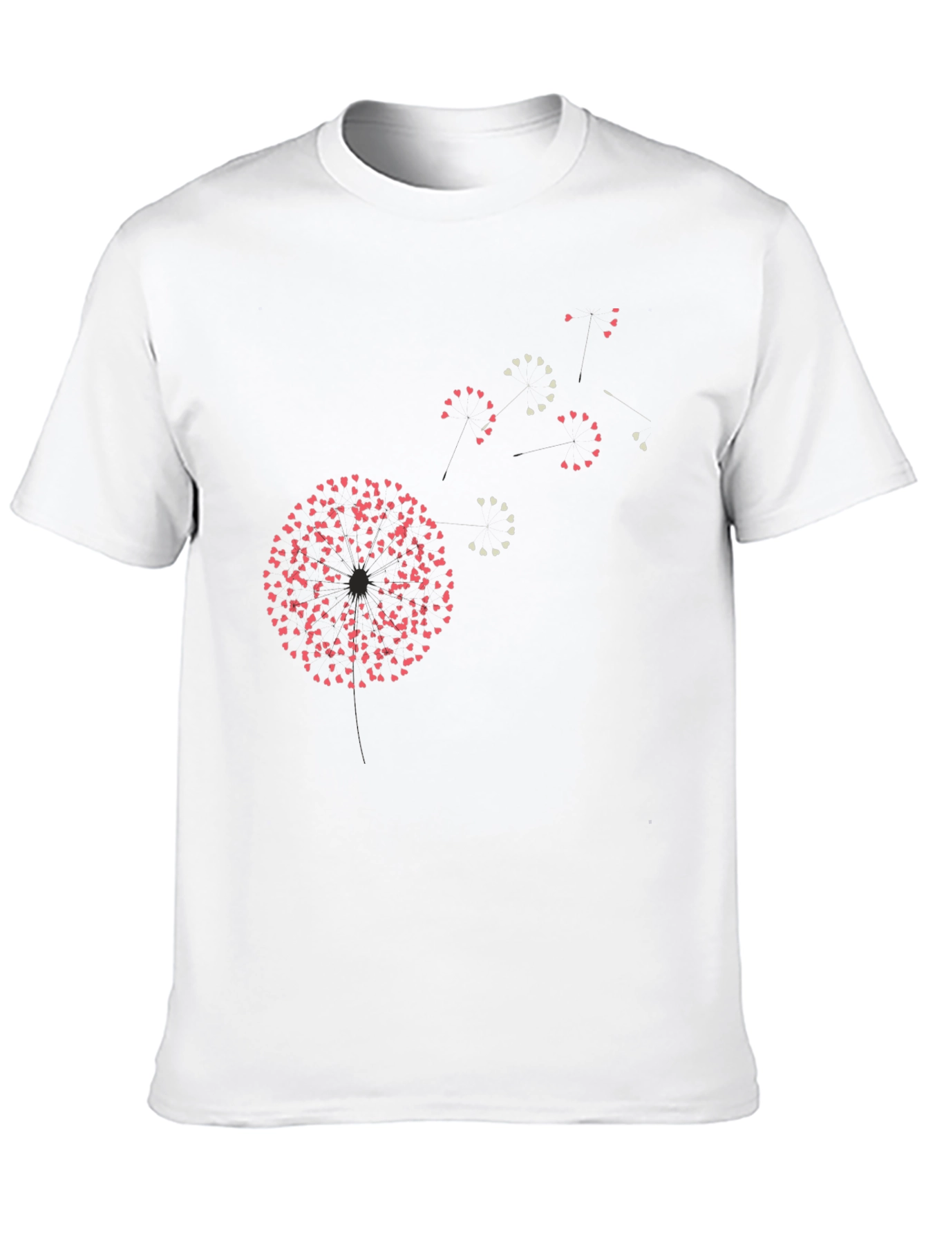 Heart Dandelion Black Graphic Tee