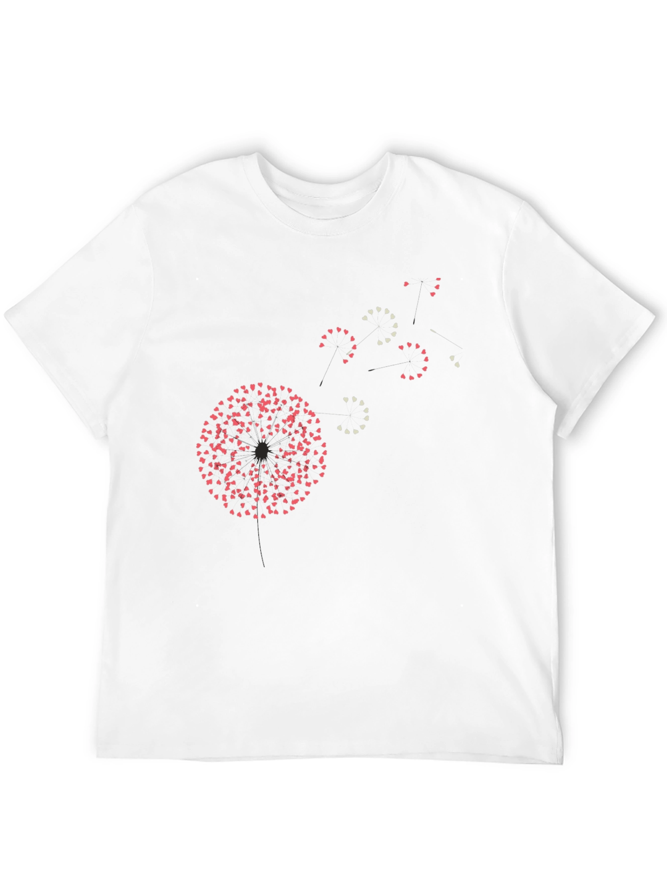 Heart Dandelion Black Graphic Tee