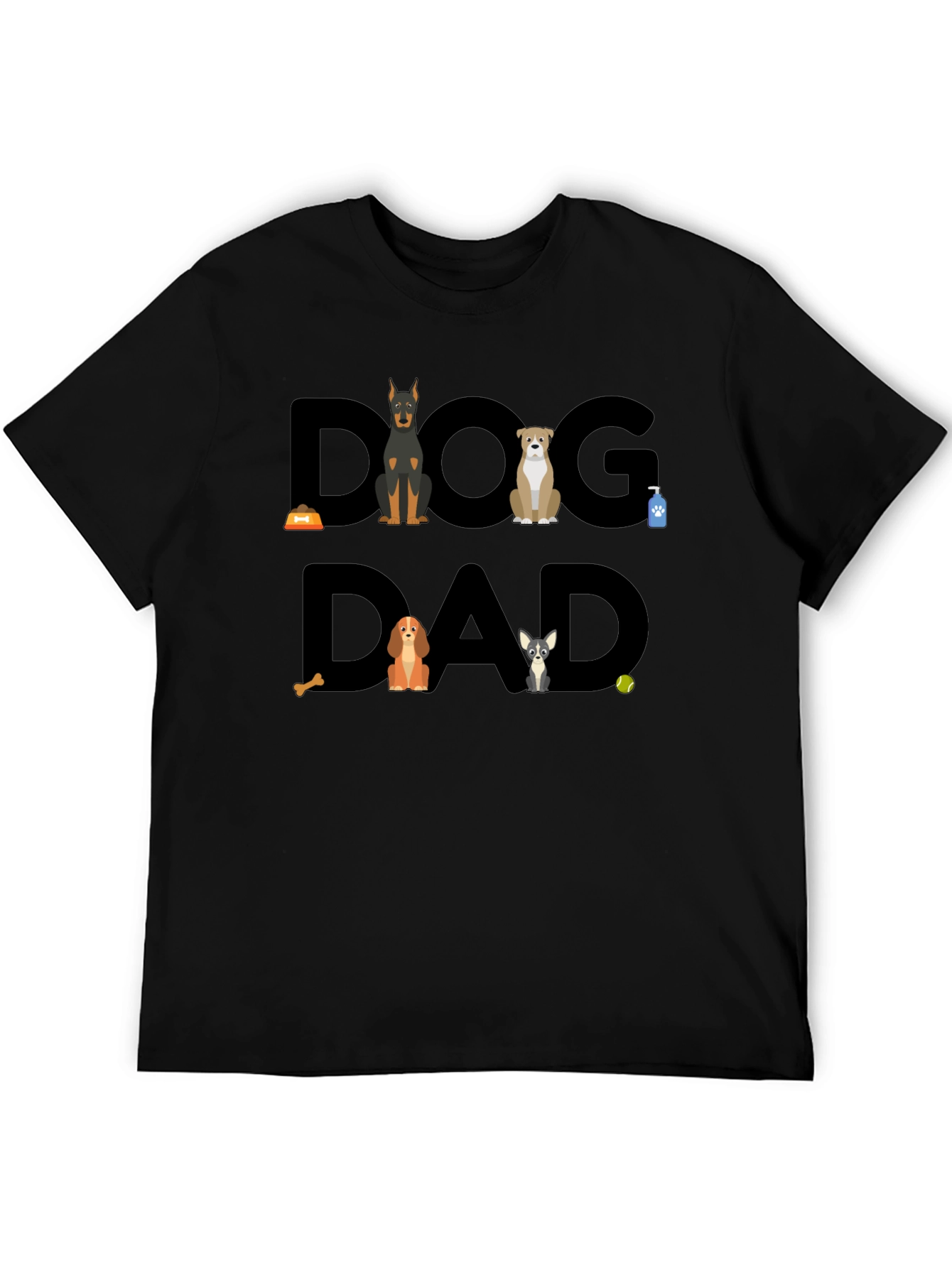 Dog Dad Graphic T-Shirt - Cute Dog Lover Tee