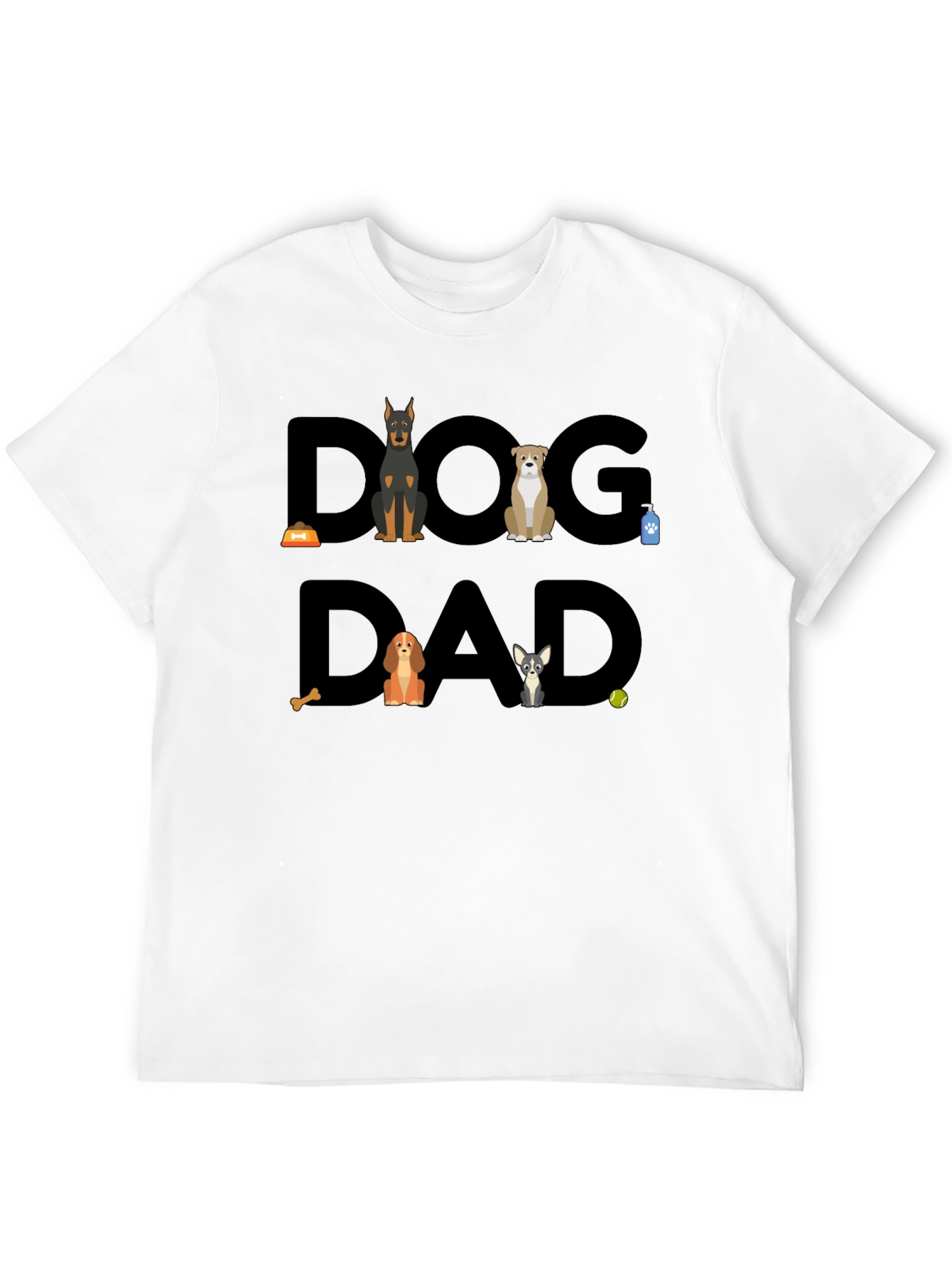 Dog Dad Graphic T-Shirt - Cute Dog Lover Tee