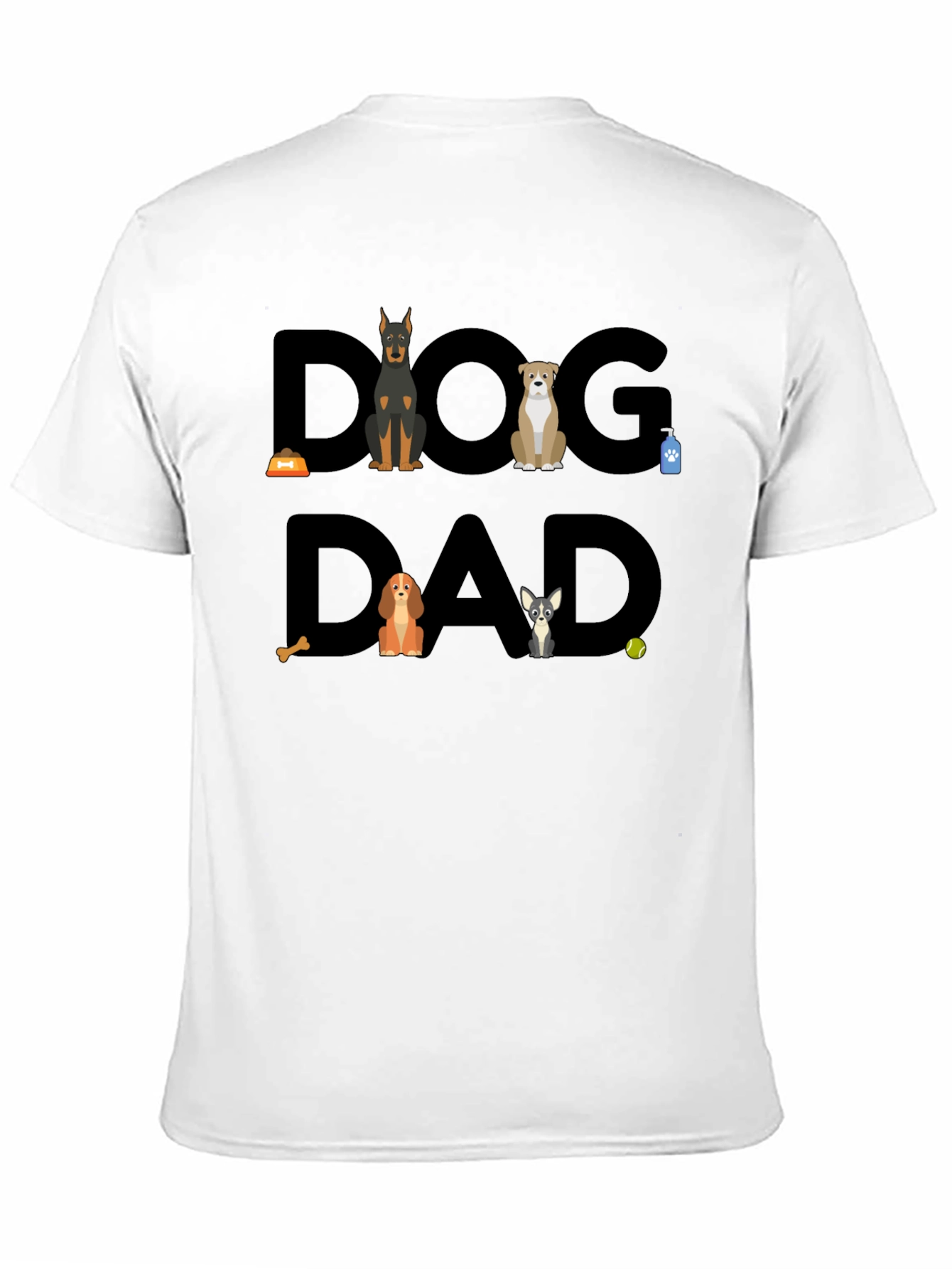 Dog Dad Graphic T-Shirt - Cute Dog Lover Tee