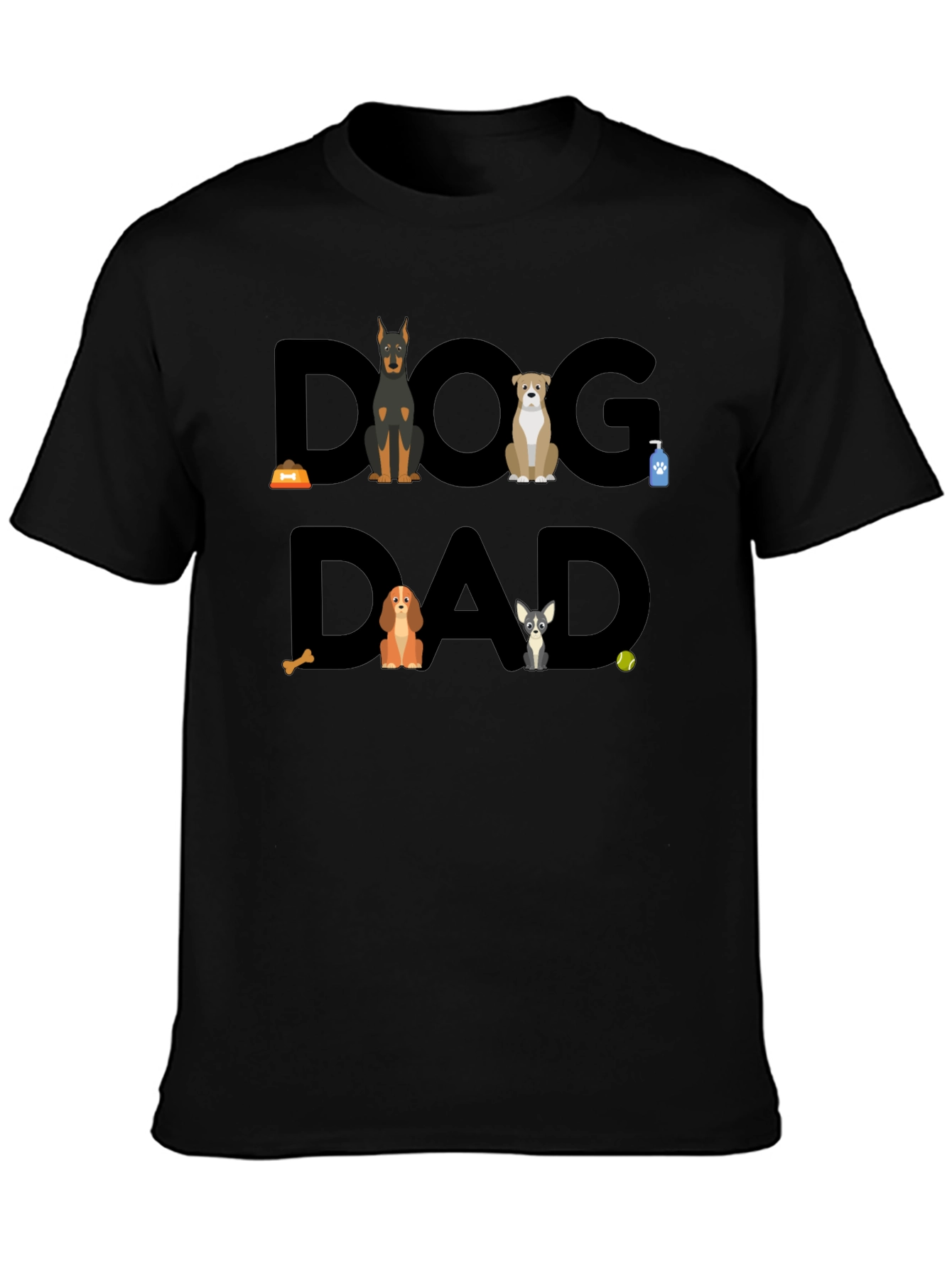 Dog Dad Graphic T-Shirt - Cute Dog Lover Tee