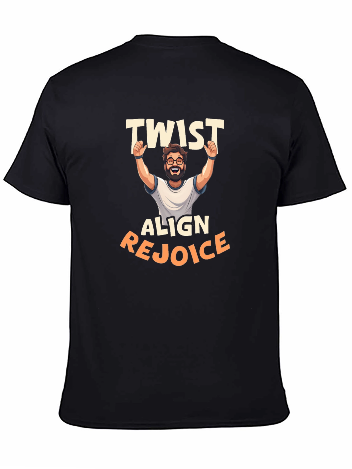 Twist Align Rejoice Graphic Tee - Black T-Shirt