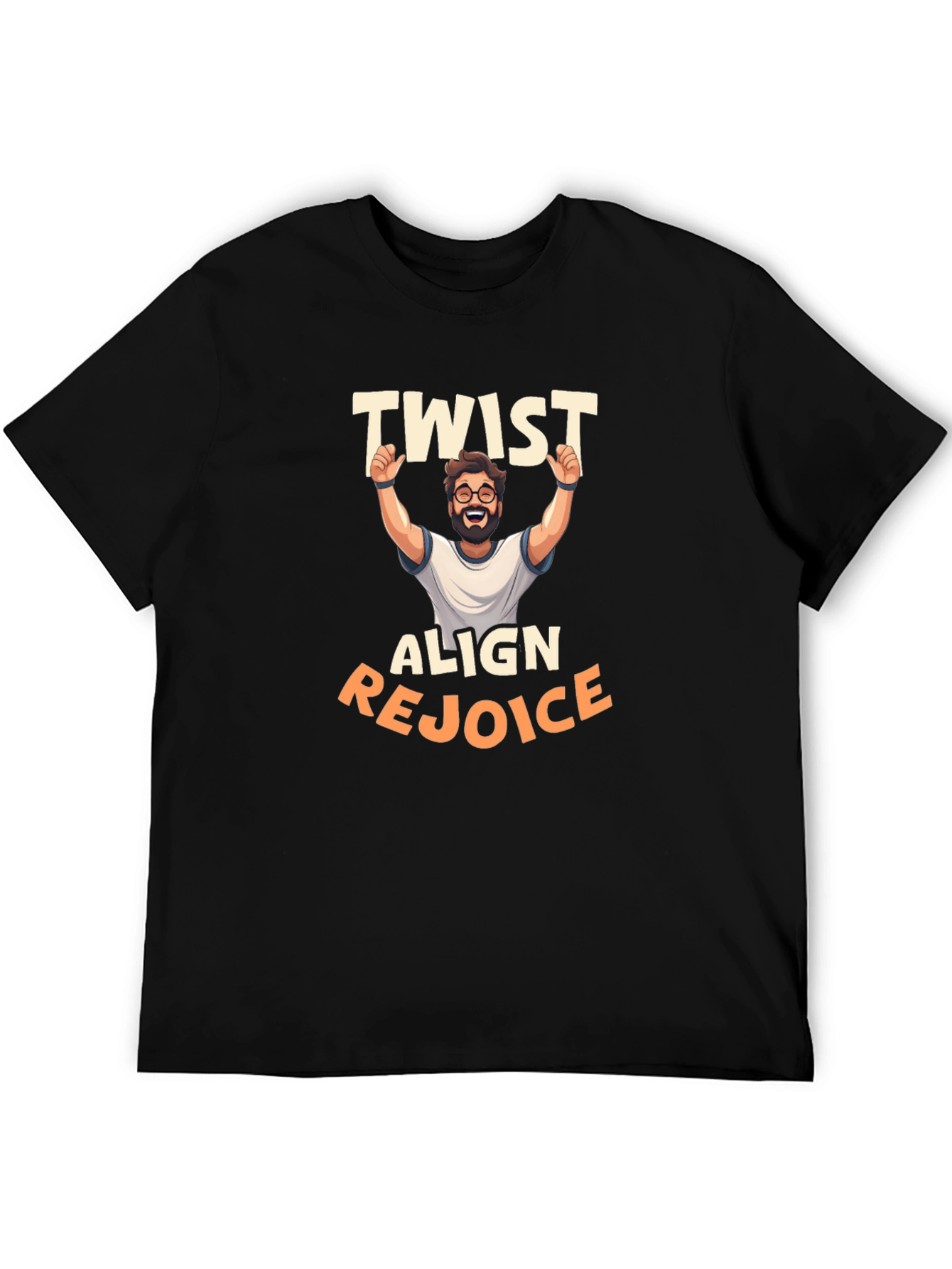 Twist Align Rejoice Graphic Tee - Black T-Shirt