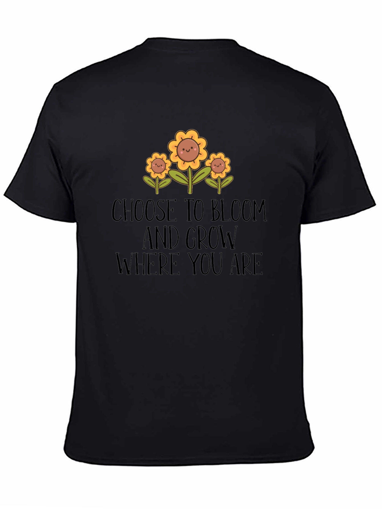 Choose to Bloom Graphic Tee - Unisex Black T-Shirt