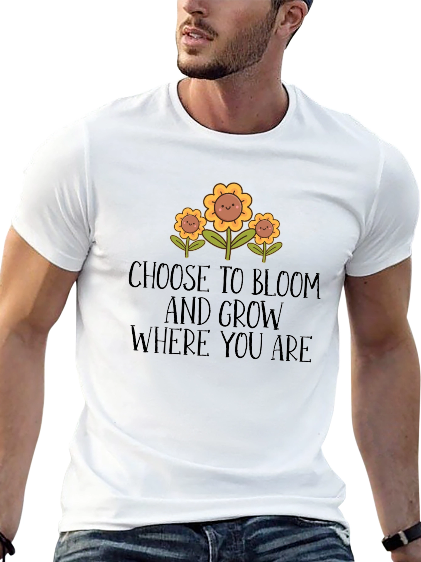 Choose to Bloom Graphic Tee - Unisex Black T-Shirt