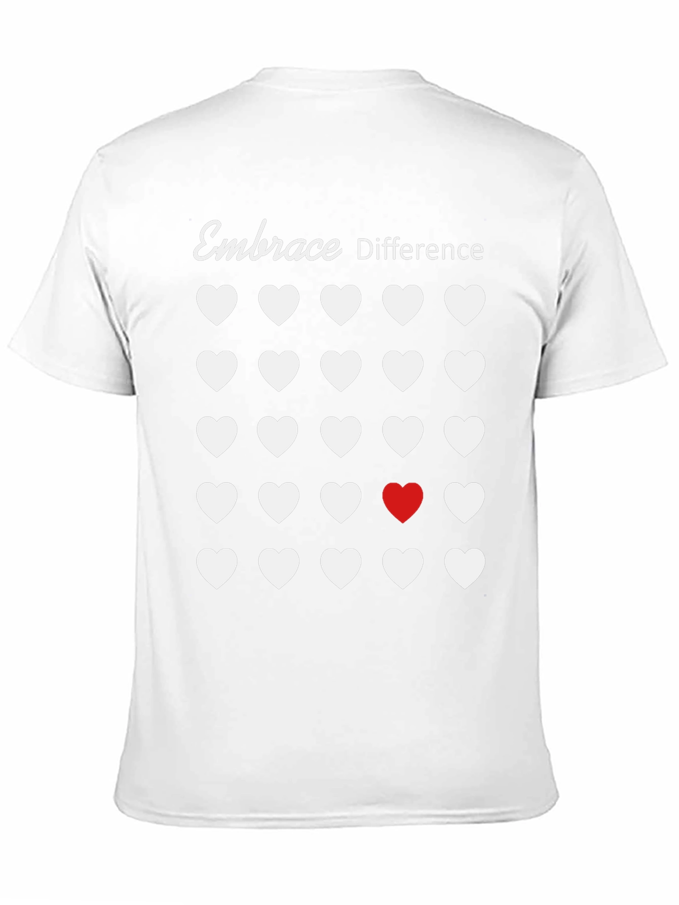 Embrace Difference T-Shirt - Unique Heart Design