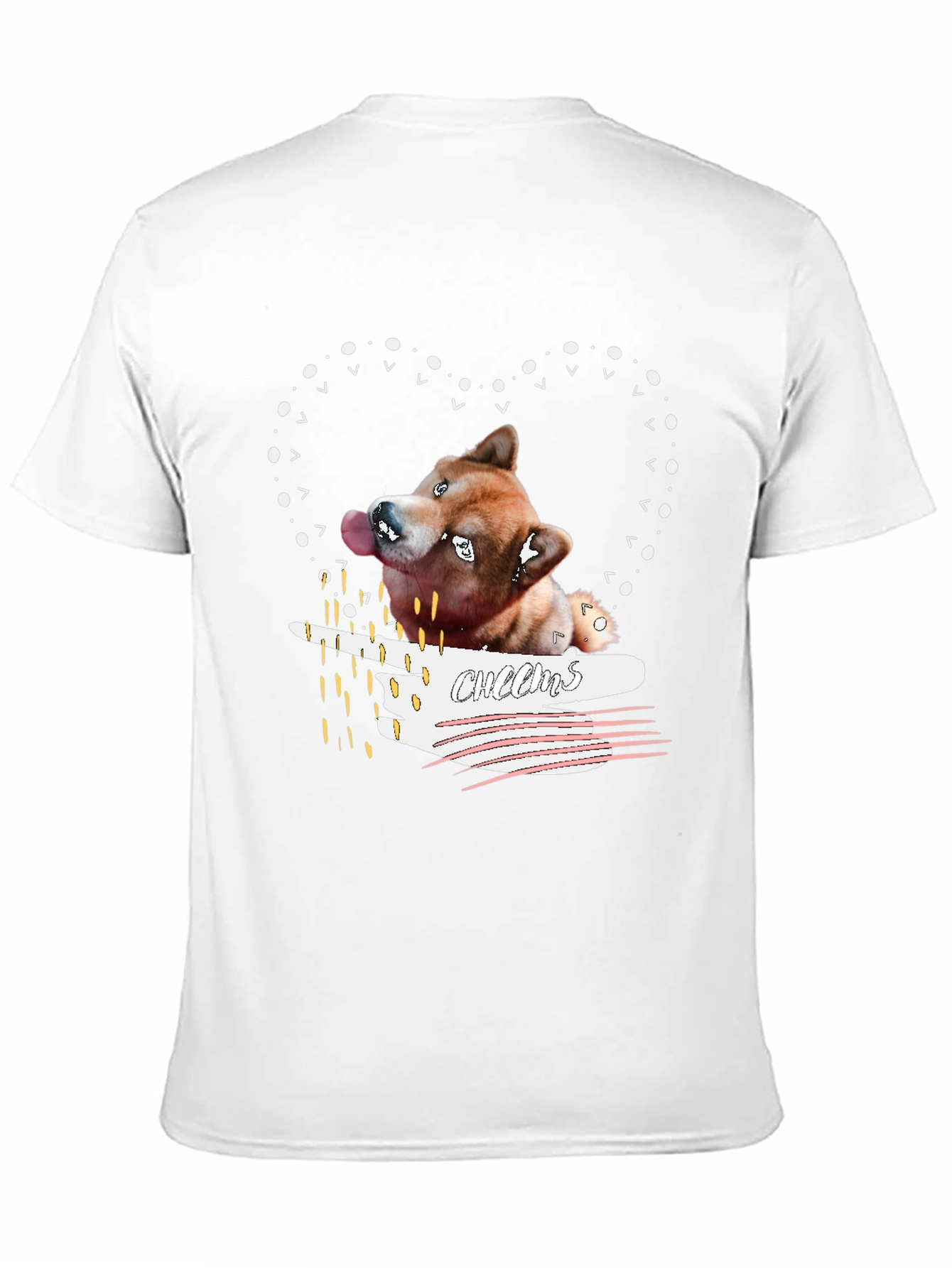 Shiba Inu Cheems Heart Graphic T-Shirt