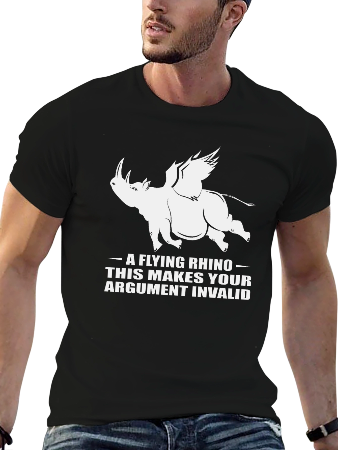 Flying Rhino T-Shirt - Invalid Argument