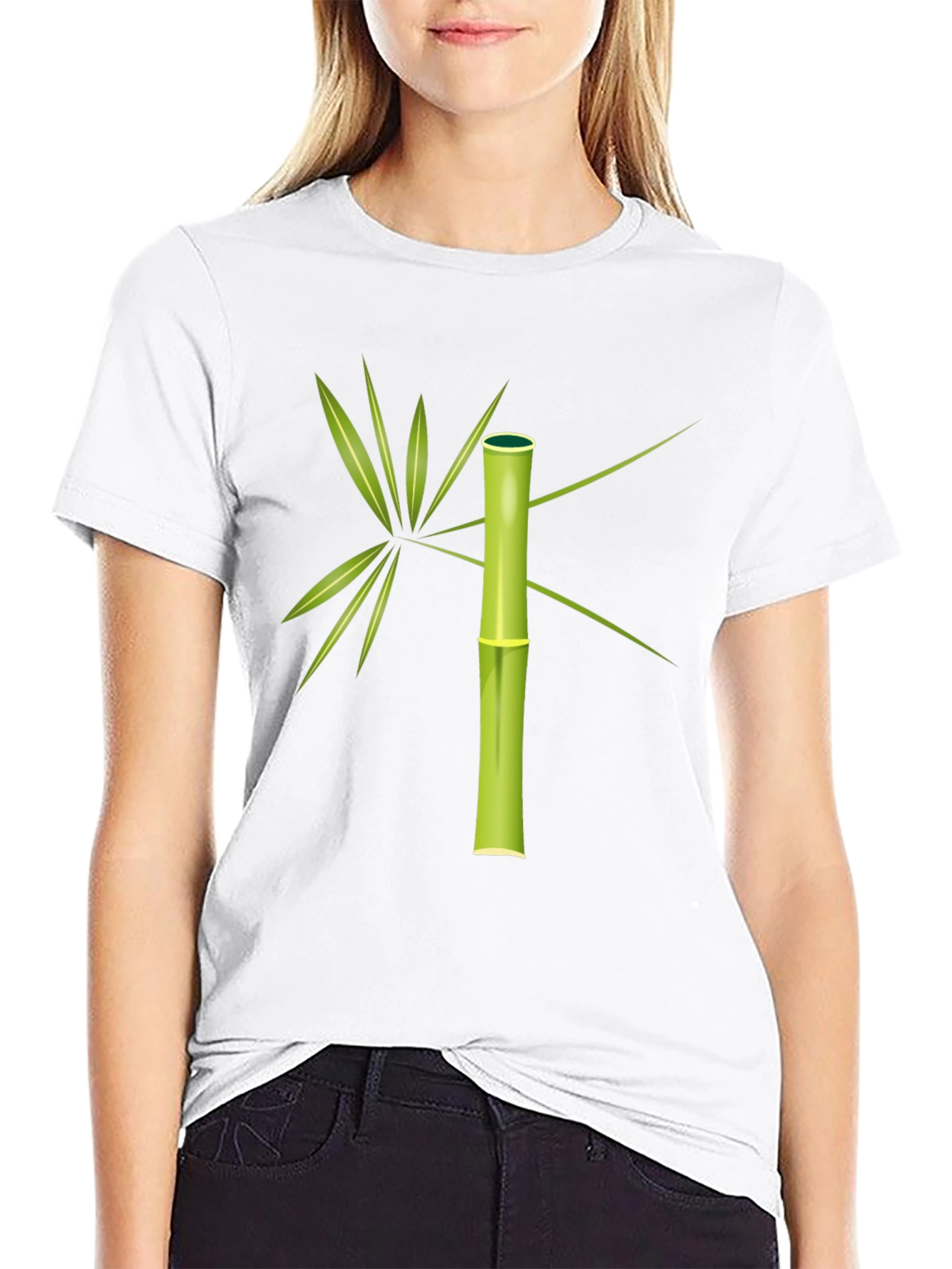 Bamboo Graphic Tee - Stylish Mens Black T-Shirt