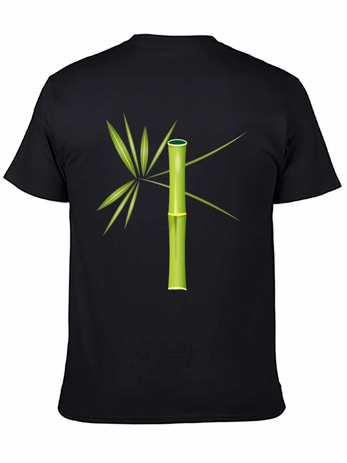 Bamboo Graphic Tee - Stylish Mens Black T-Shirt
