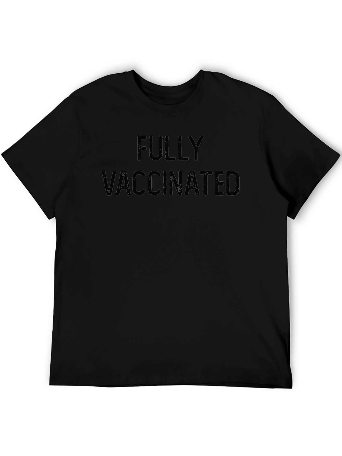 Fully Vaccinated Black Graphic T-Shirt